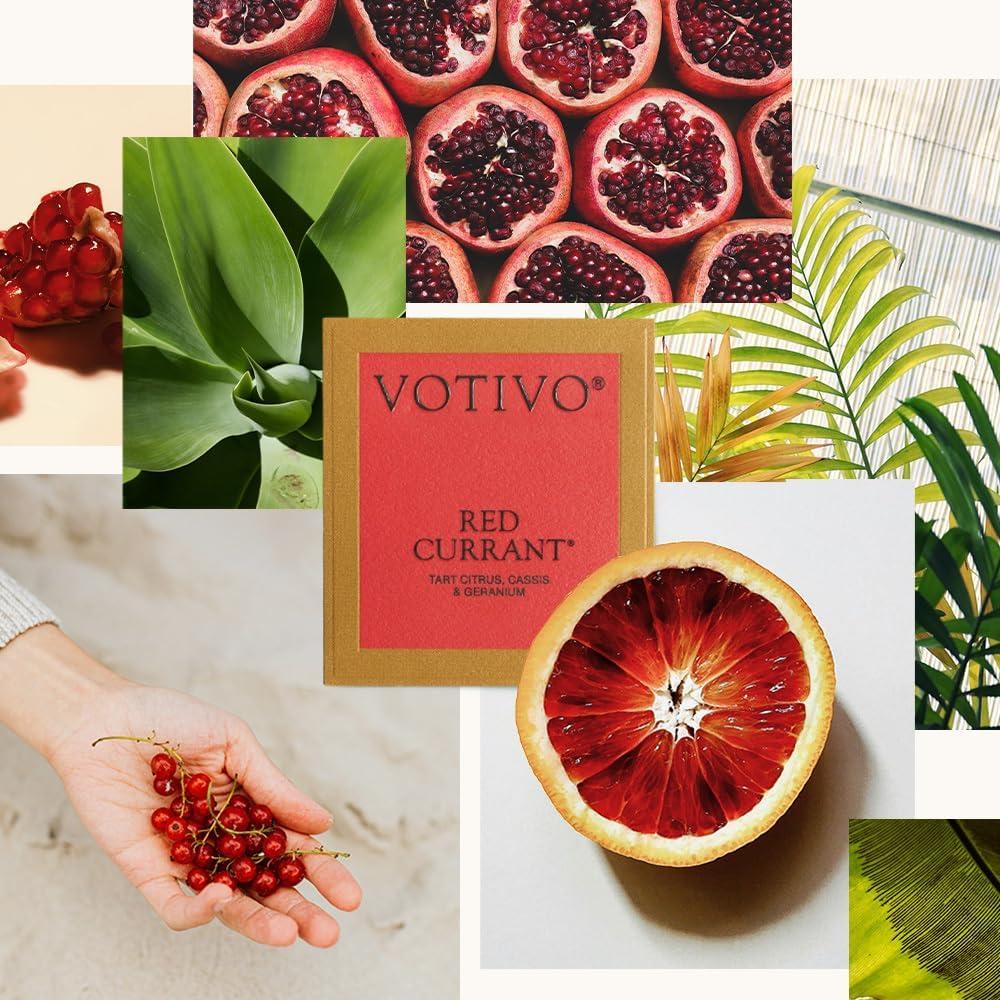 Votivo Red Currant 6.8 oz Aromatic Candle | Soy Wax Blend | Luxury Glass Jar Scented Candle & Box | Candles for Home Scented | Long Burning & Highly Scented