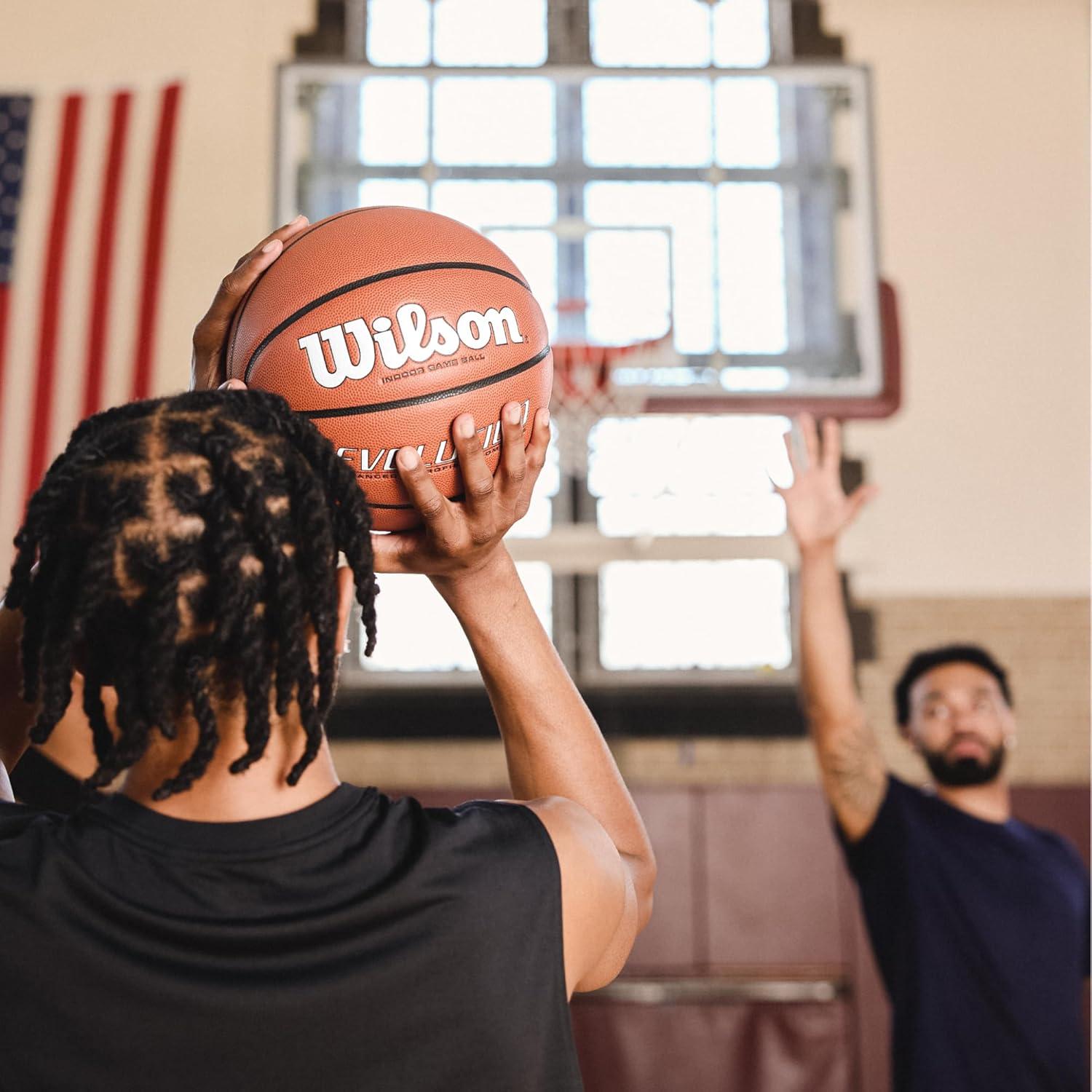 Wilson 28.5'' Evolution Game Basketball - Scarlet