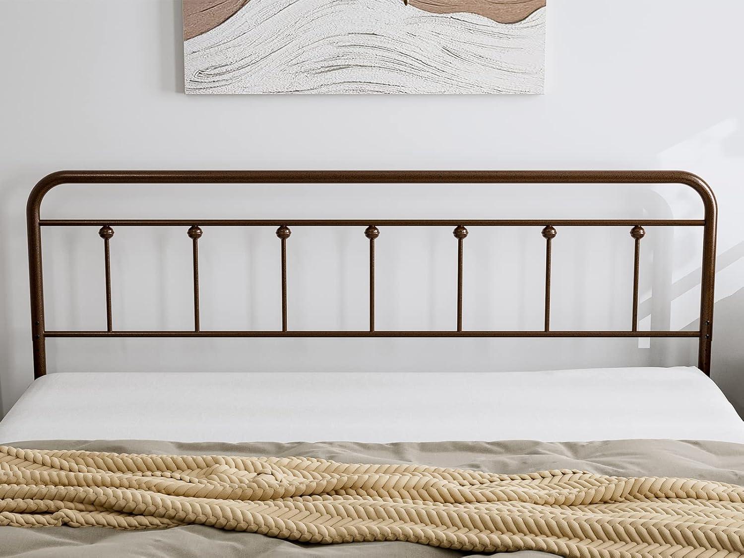 August Grove® August Grove® Metal Headboard - Adjustable Height - Farmhouse Victorian Style