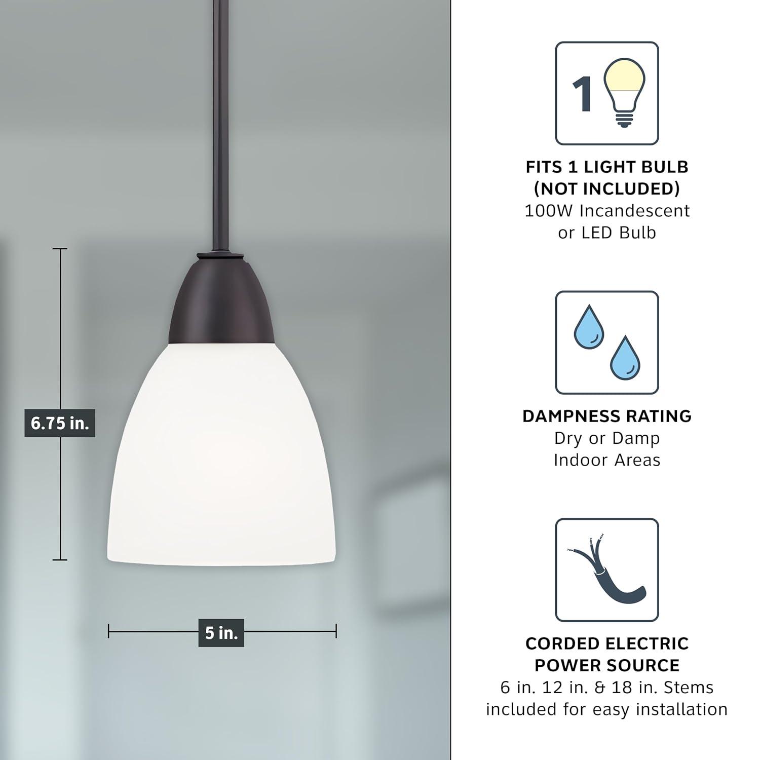 Designers Fountain 15005-MP-34 Torino Mini Pendant, Oil Rubbed Bronze