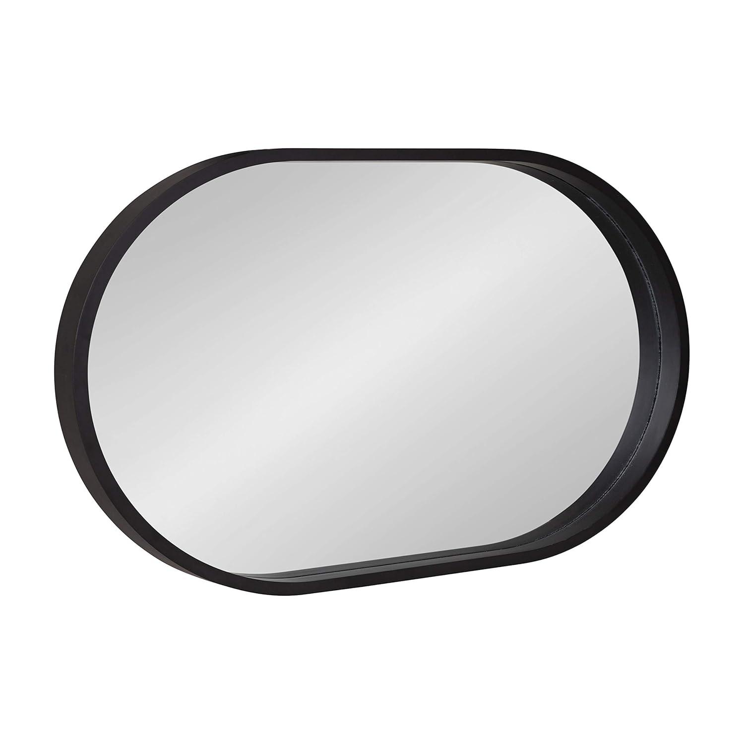 12" x 24" Travis Oval Wall Mirror Gold - Kate & Laurel All Things Decor: Modern MDF Frame, No Assembly Required