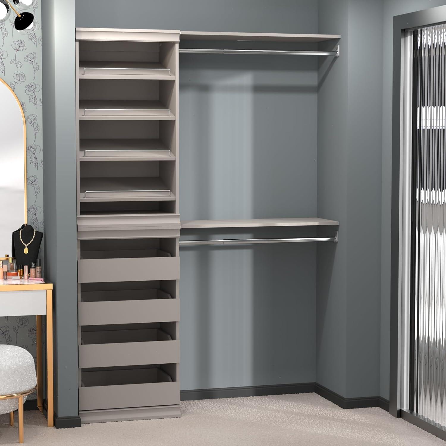 Modular Storage 36.02" W Shelf & Closet Rod