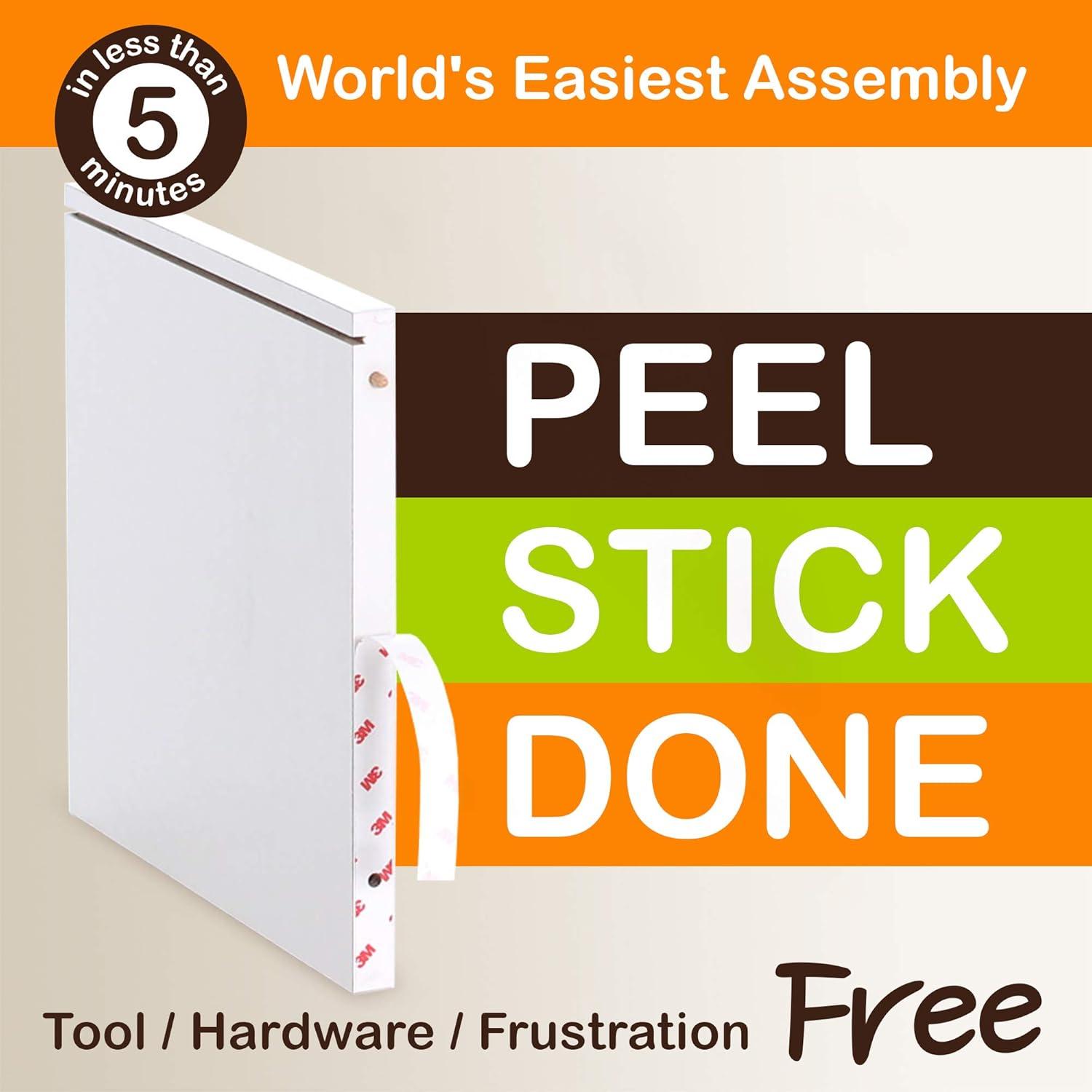 12.6 in. H x 13.4 in. W x 11.2 in. D White Eco Stackable Storage Cube Organizer with Door