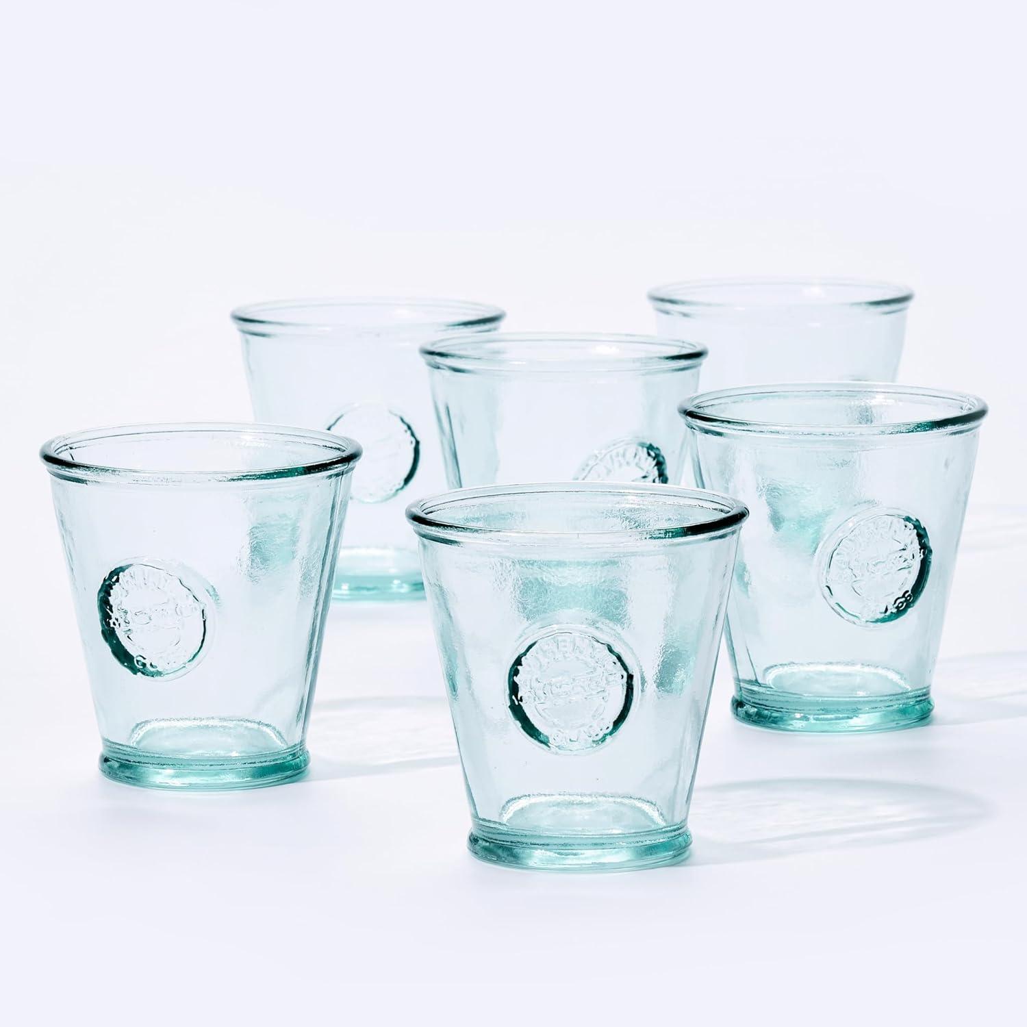 Vidrios San Miguel, 8oz Stemless Martini Glasses, (Set Of 6) Made Of 100% Recycled Glass.