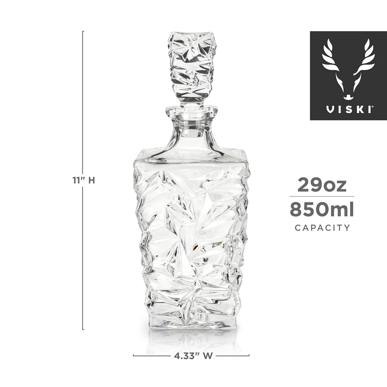 Viski Prism Crystal Whiskey Decanter