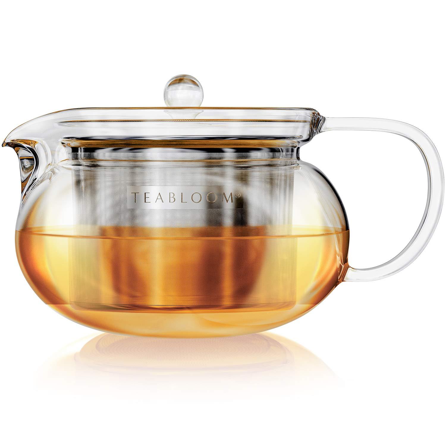 Teabloom 2-3 - CUP Clear Glass Dishwasher Safe Teapot