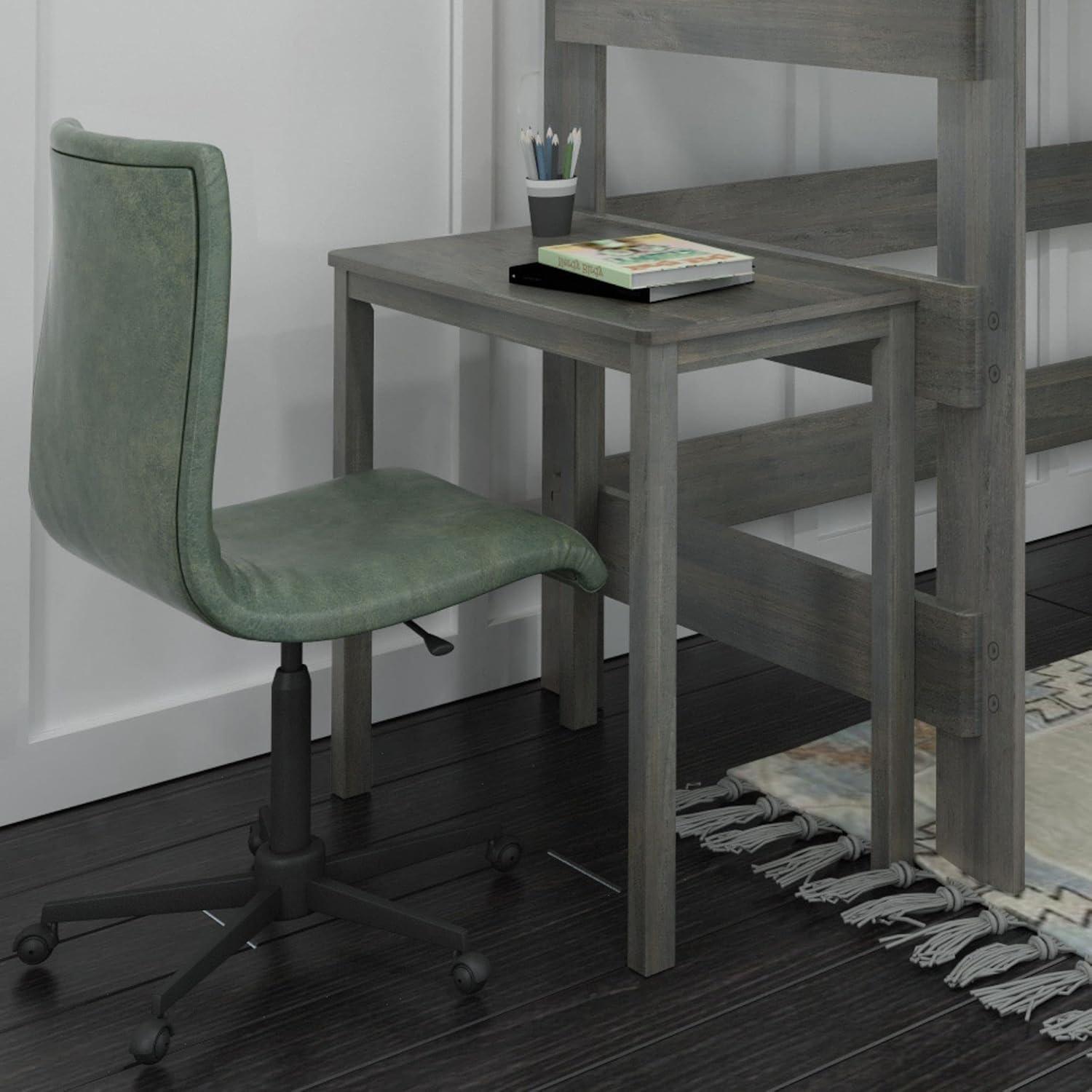 Max & Lily Modern Farmhouse Solid Wood Reading Work Desk, Driftwood