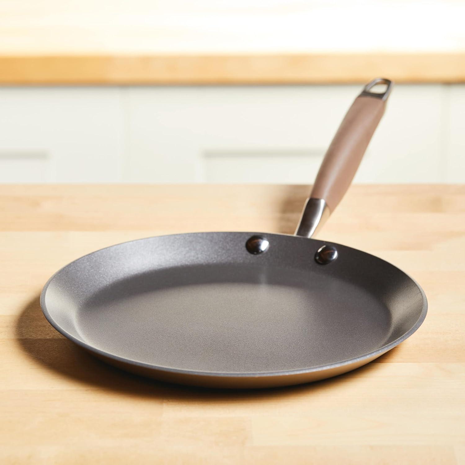 Anolon Advanced Home Hard Anodized Nonstick Crepe / Pancake Pan, 9.5 Inch