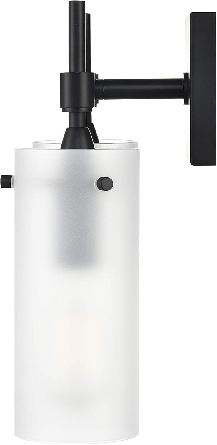 Linea di Liara Effimero Modern Farmhouse Bathroom Vanity Lights Fixtures 3 Lights Over Mirror Matte Black Vanity Lights for Bathroom Light Fixtures Industrial Lighting Frosted Glass Covers, UL Listed