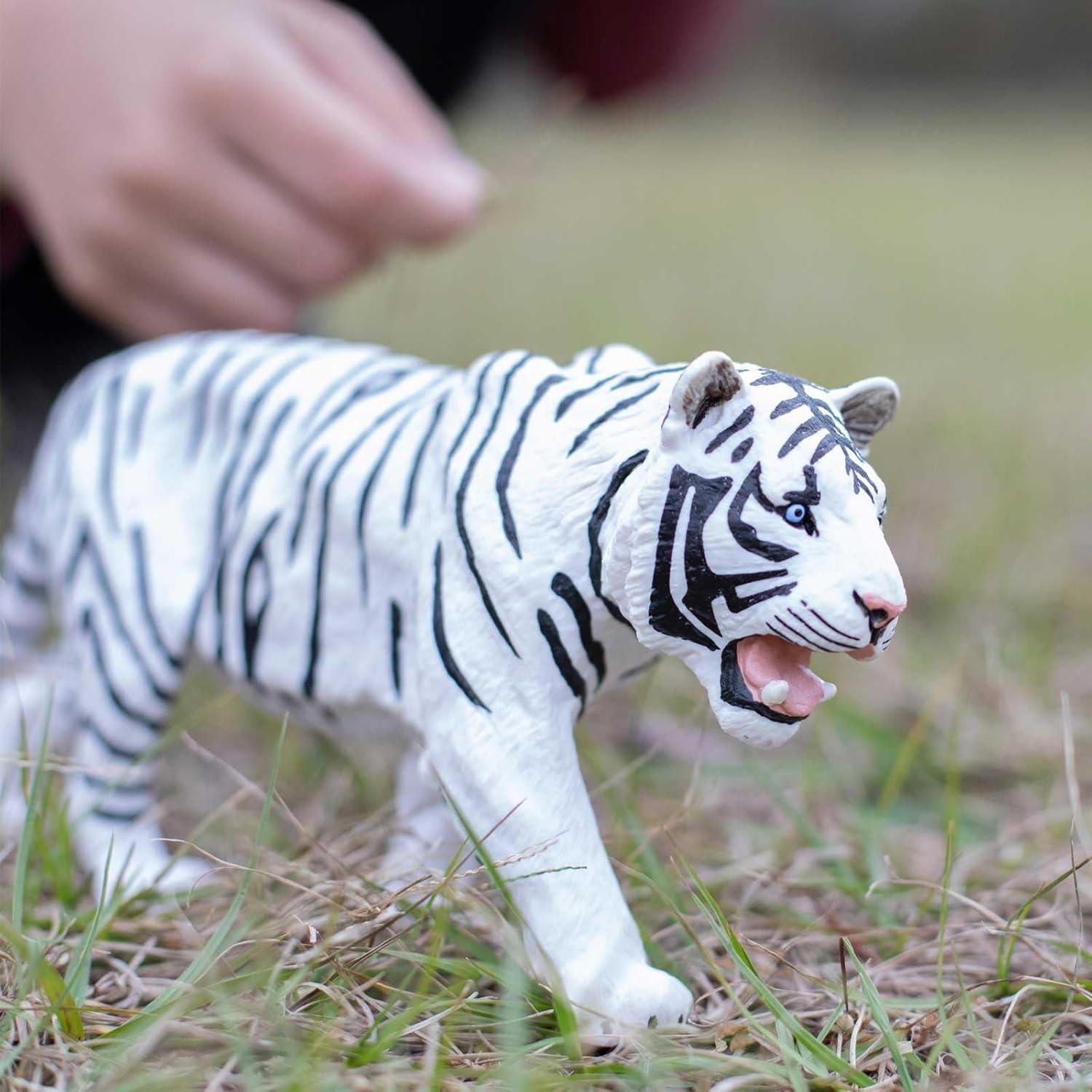 Safari Ltd. White Siberian Tiger Figurine - Realistic 10" Figure - Educational Toy for Boys, Girls, & Kids Ages 3+