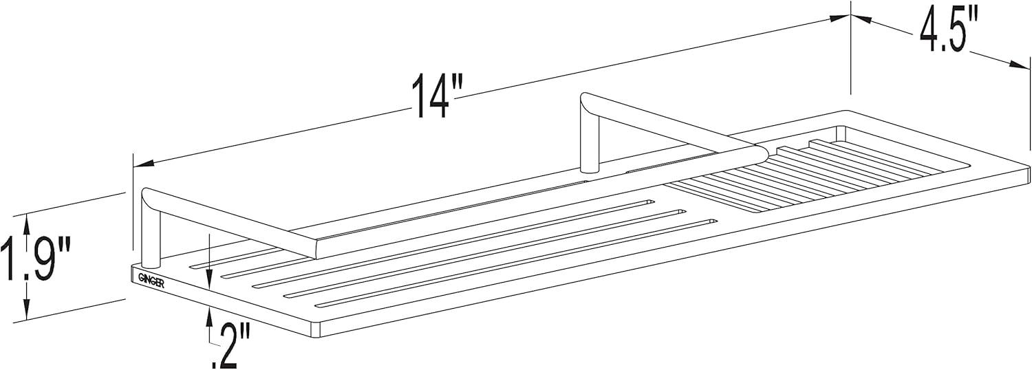 Surface 14" Combination Shower Shelf