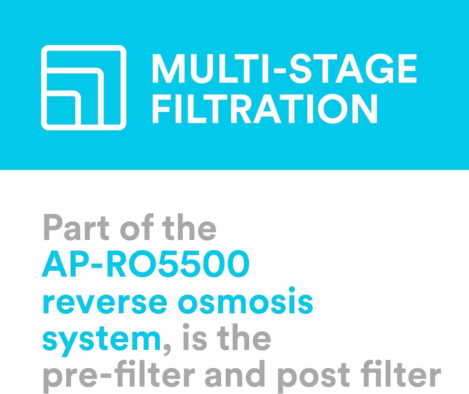 3M Aqua-Pure Sink Reverse Osmosis Replacement Water Filter Cartridge AP5527, for use with AP-RO5500 System