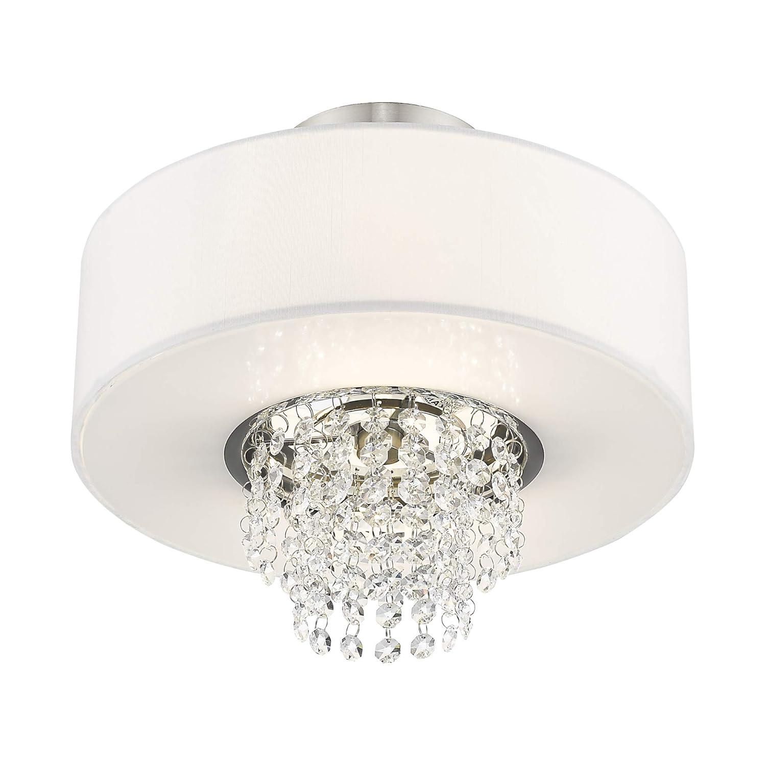 Livex Lighting Carlisle 2 - Light Semi-Flush Mount in  Brushed Nickel