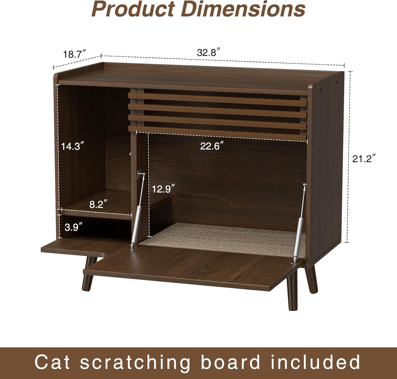 Archie & Oscar™ Cat Litter Box Enclosure With Cat Scratch Pad