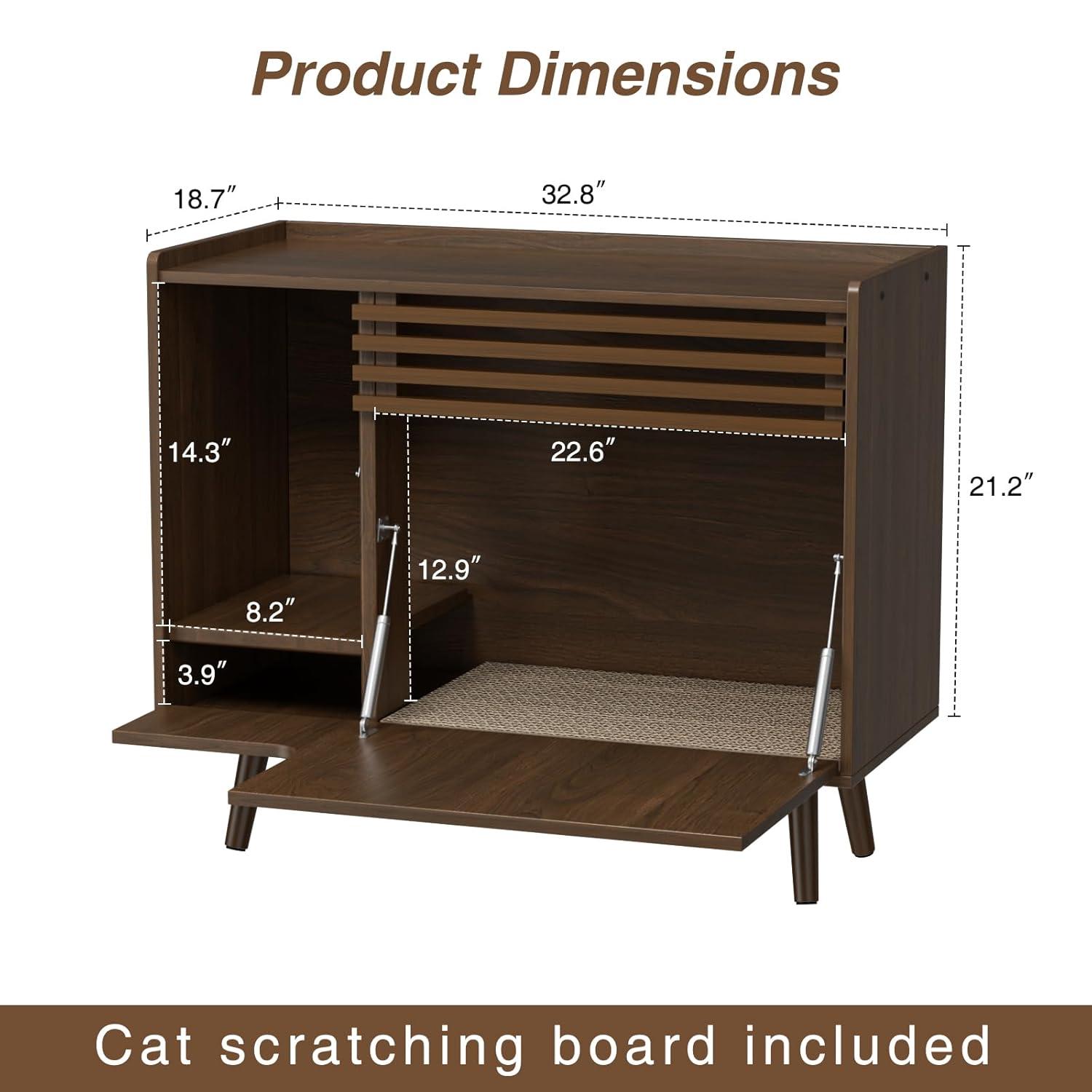 Archie & Oscar™ Cat Litter Box Enclosure With Cat Scratch Pad