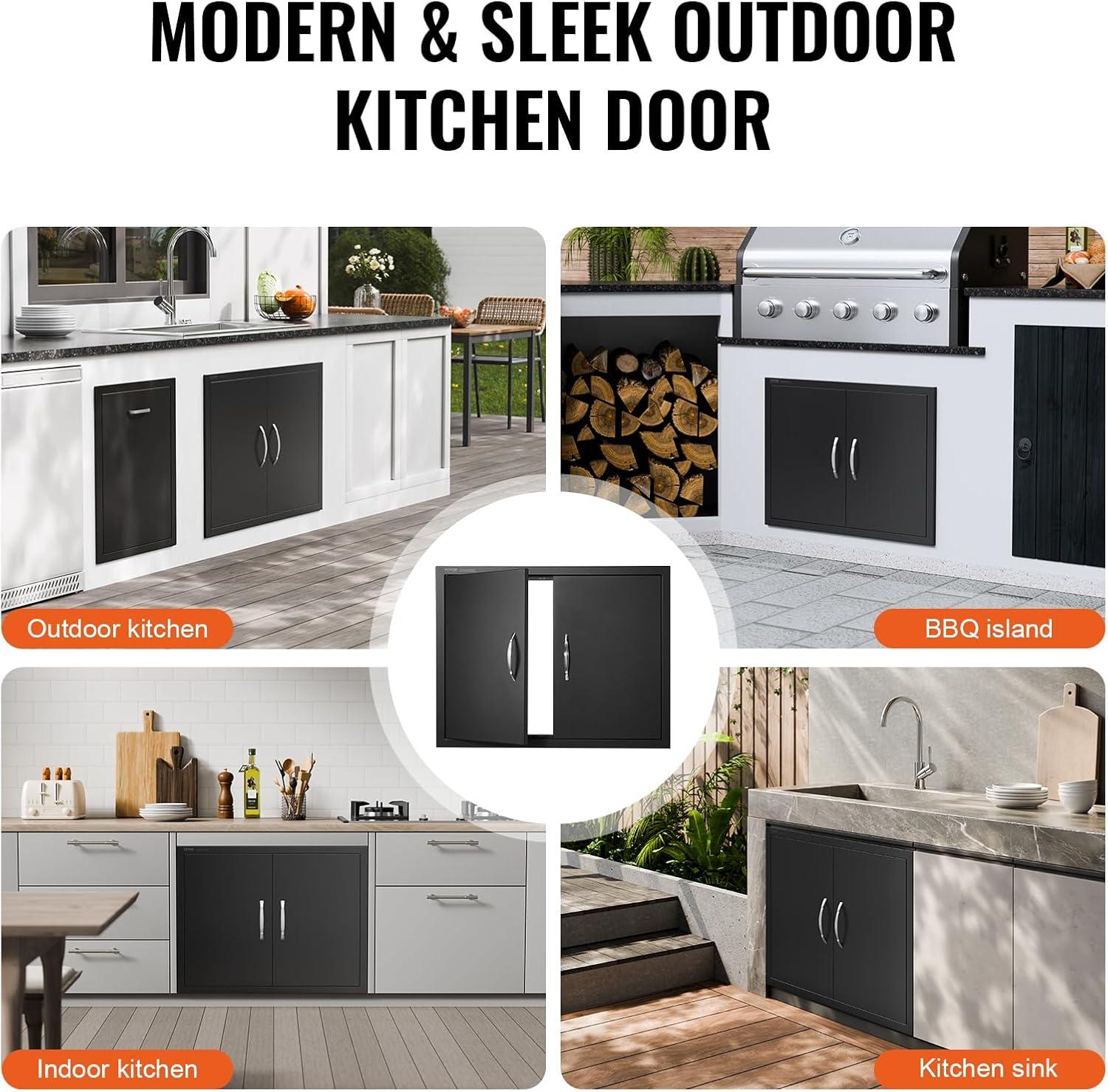 VEVOR 31x24 Inch BBQ Island Access Door Outdoor Kitchen Door Cold Plate