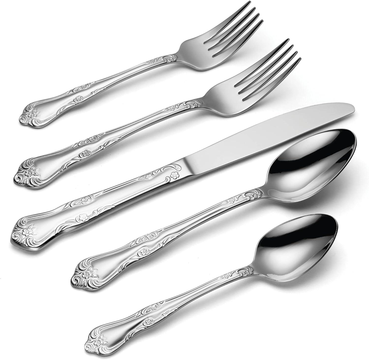 Oneida Azalea 45-Piece Flatware Set, Service for 8