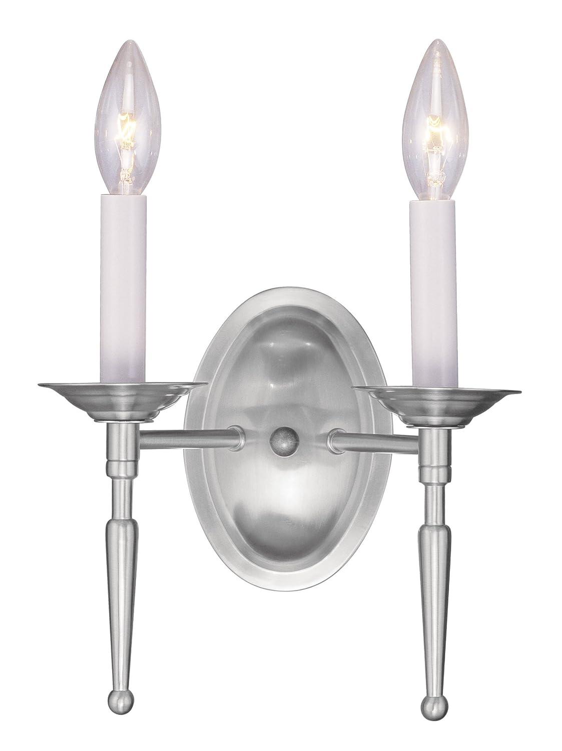 Livex Lighting Williamsburgh 2 - Light Wall Light in  Brushed Nickel