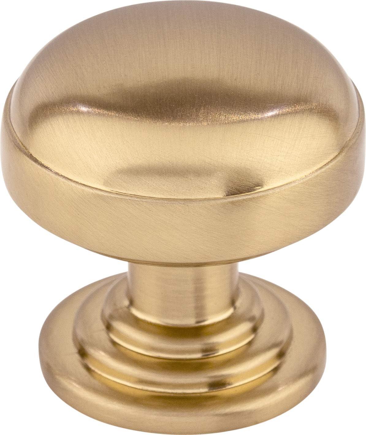 Ellis 1 1/4" Round Polished Bronze Mushroom Knob