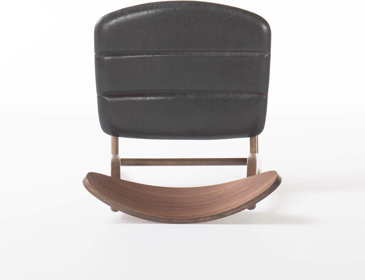 Christopher Knight Home Anise Leather / Walnut Dining Chairs, 2-Pcs Set, Dark Brown / Walnut Finish 2-Pcs Set Dark Brown / Walnut Finish