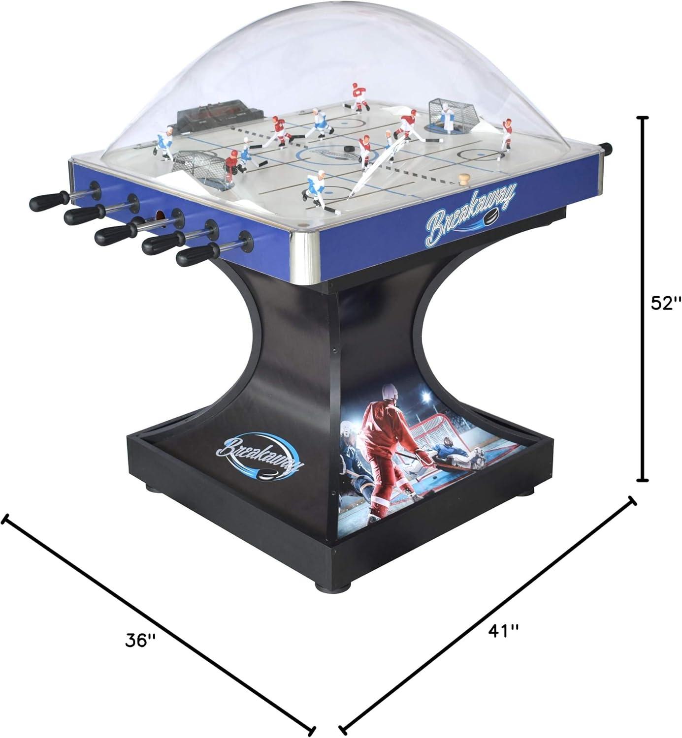 Breakaway 45" Blue Polycarbonate Dome Hockey Table with LED Scoring