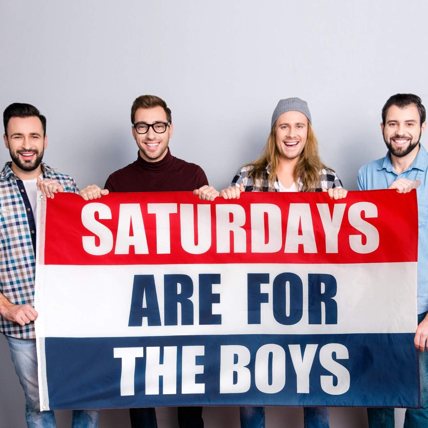 Saturdays are Boys Flag Fraternities Parties Dorm Room Balcony Decor Banner College Flags 3x5 Feet