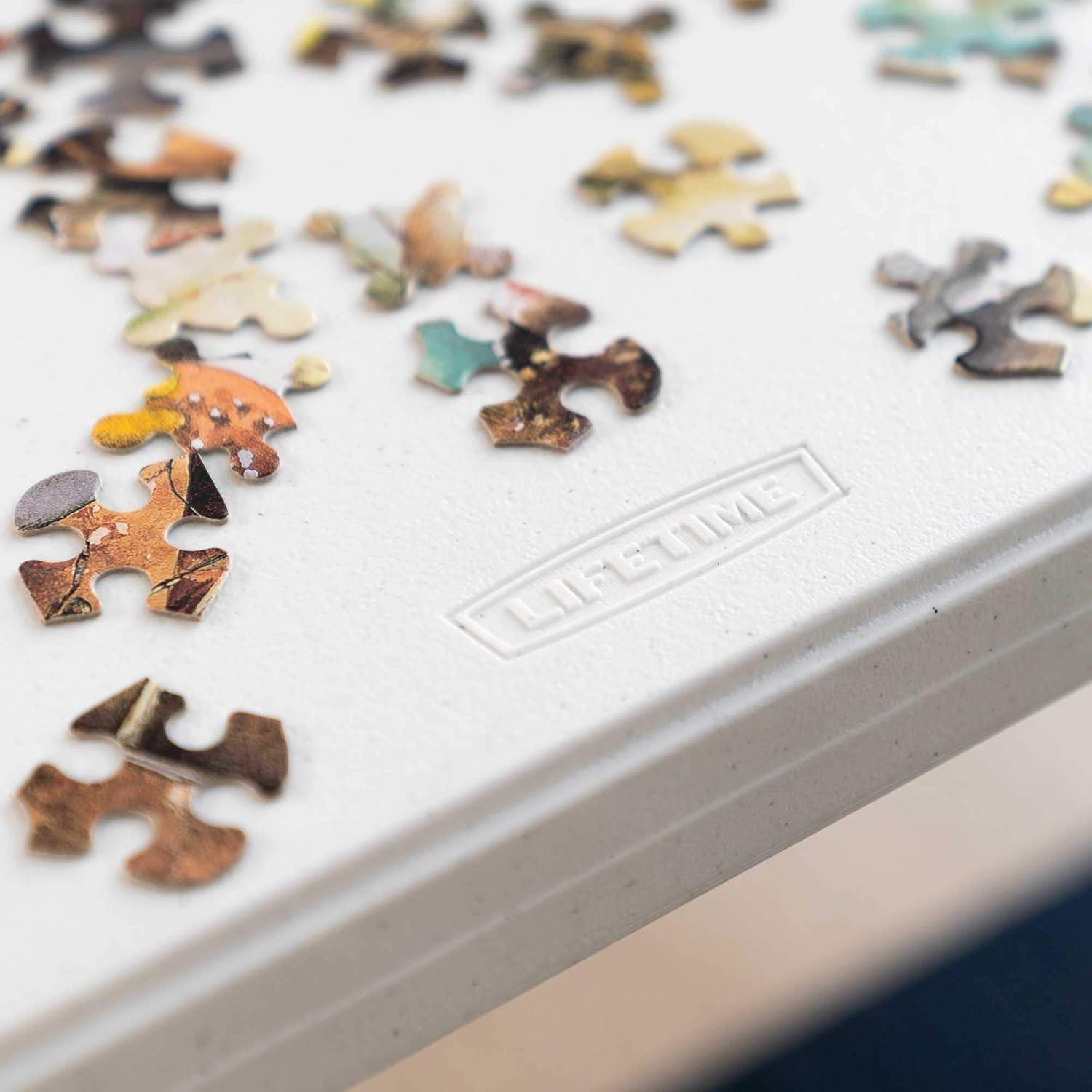 Lifetime 37 inch Square Folding Table, Indoor/Outdoor Commercial Grade, White Granite (80783)