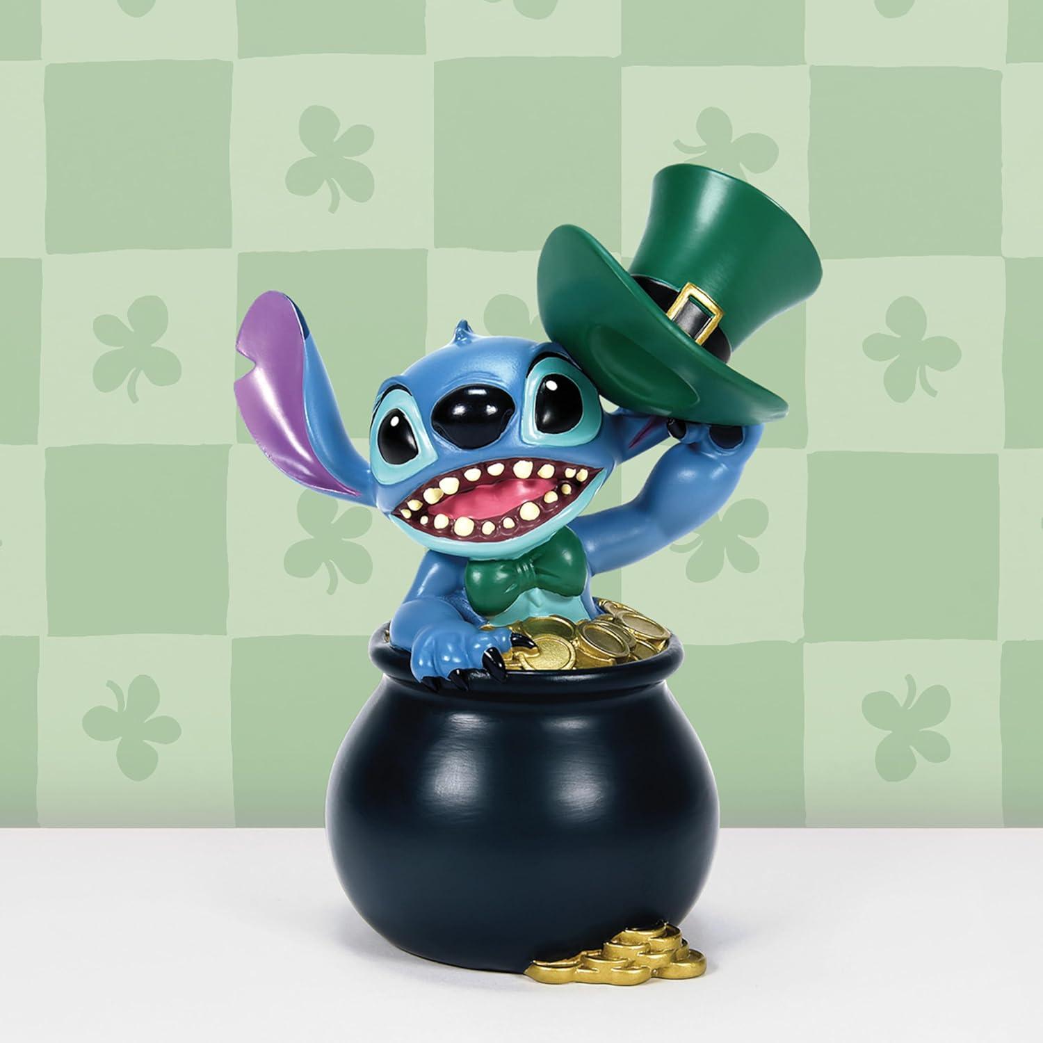 Disney Showcase Stitch St Patrick's Day Figurine 5in H