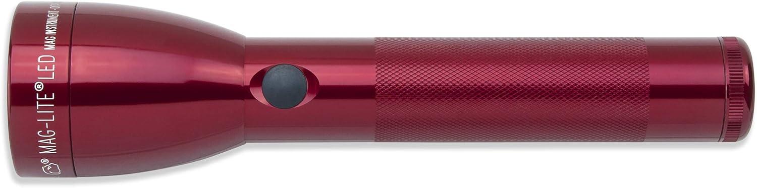 Red Rechargeable LED Tactical Flashlight with Adjustable Beam