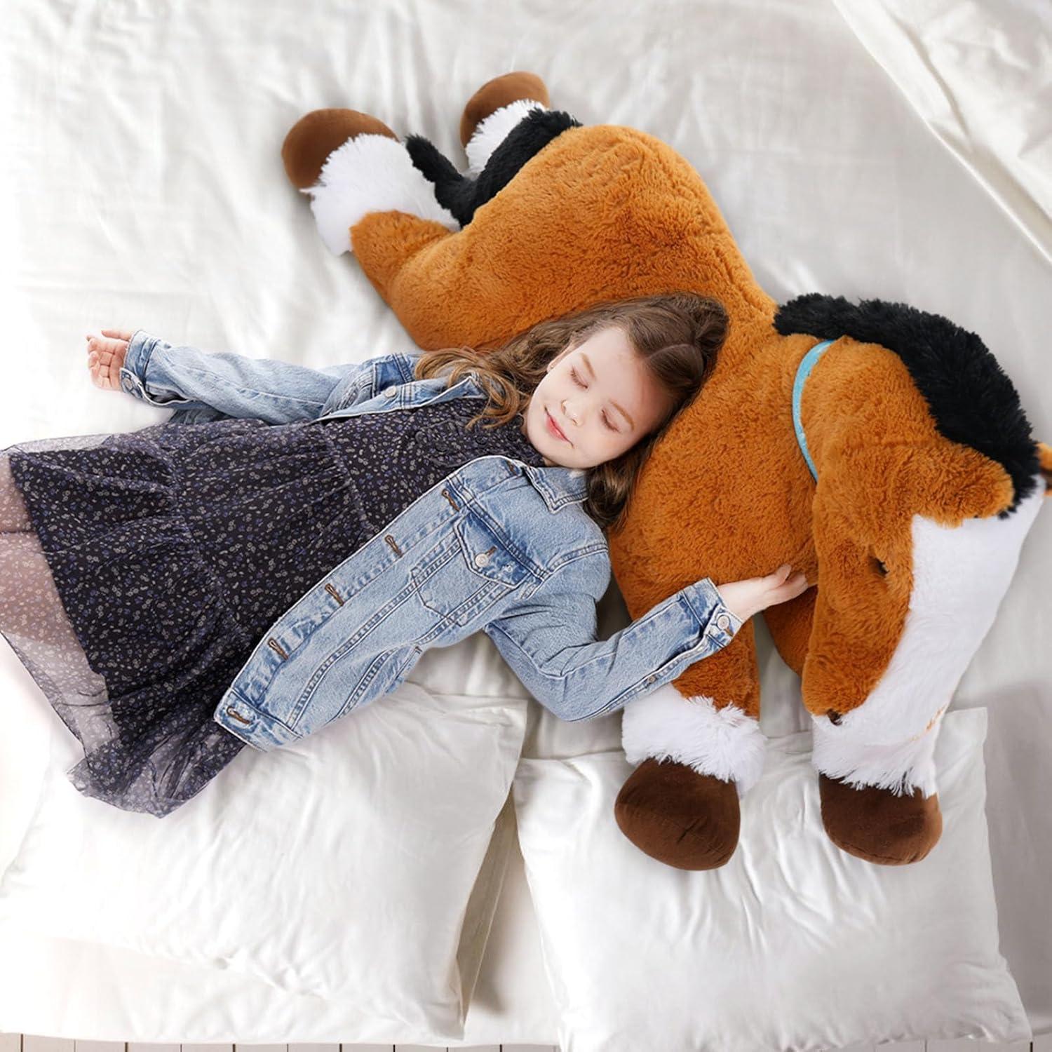 MaoGoLan 47" Giant Horse Stuffed Animal Large Stuffed Horse Plush Toy