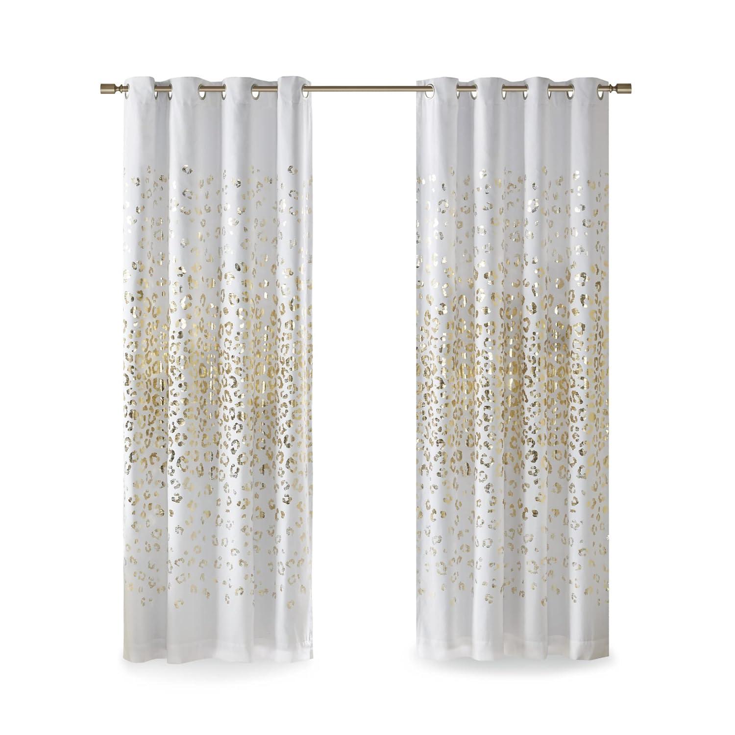 510 Design Lillie Grommet Top Metallic Animal Printed Total Blackout Singel Curtain