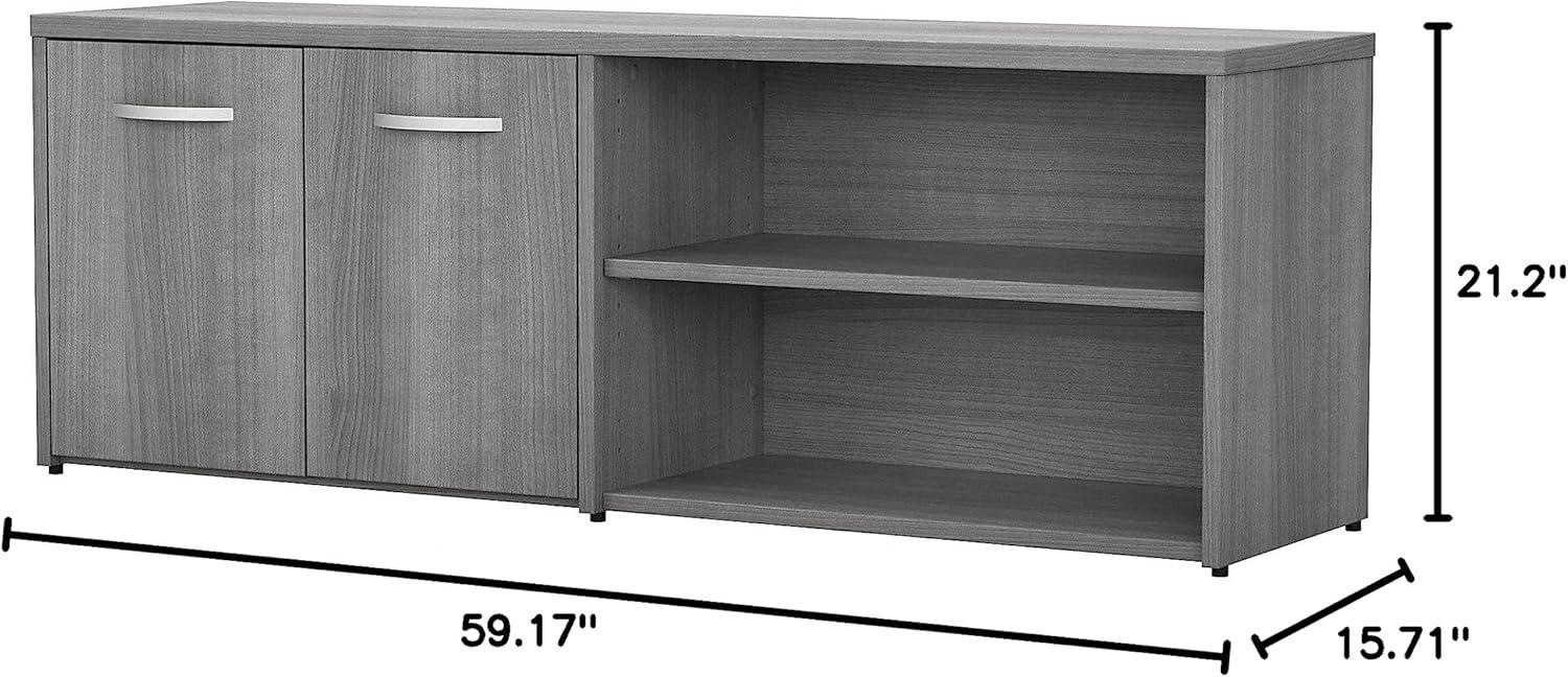 Bush Business Furniture Studio C Low Storage Cabinet with Doors and Shelves