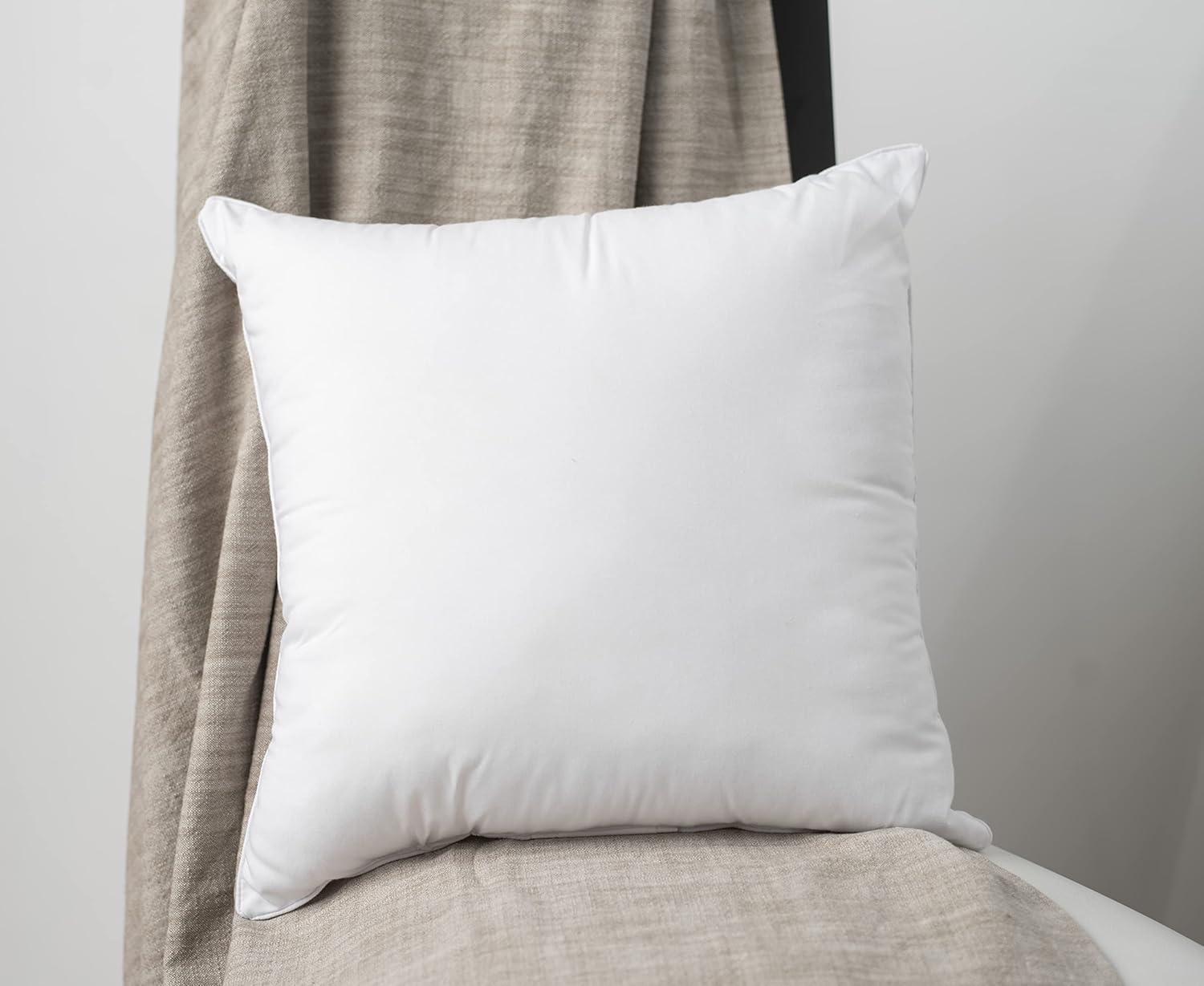 26x26 White Cotton Blend Throw Pillow Inserts, 2-Pack