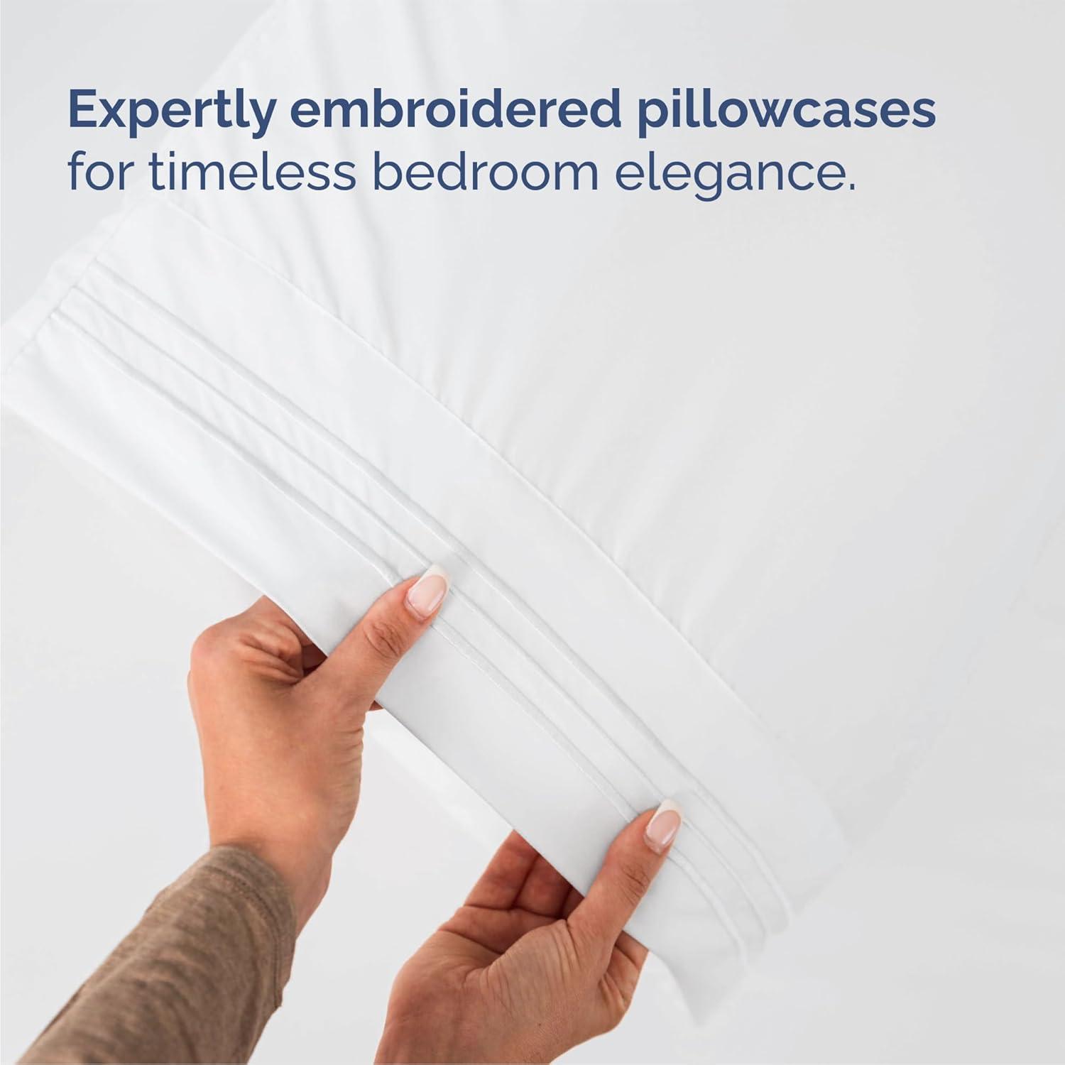 Queen Size White Microfiber Deep Pocket Sheet Set