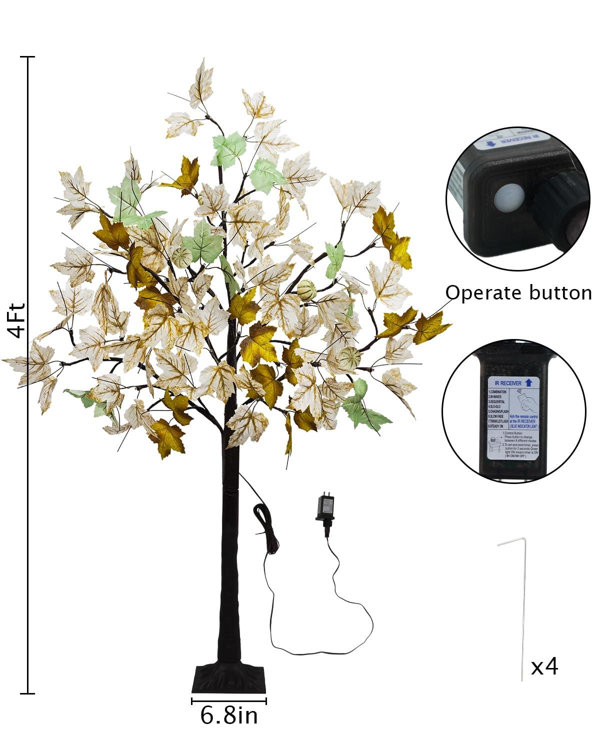 The Holiday Aisle® 6FT Fall Light Up Tree with 96 LEDs Lights