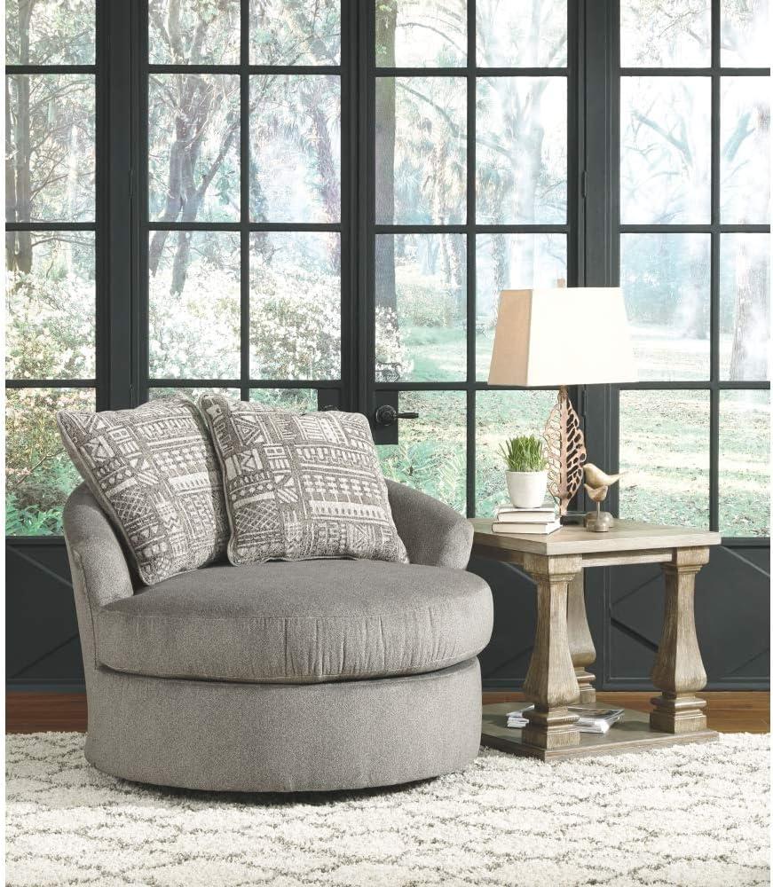 Soletren Upholstered Swivel Barrel Chair