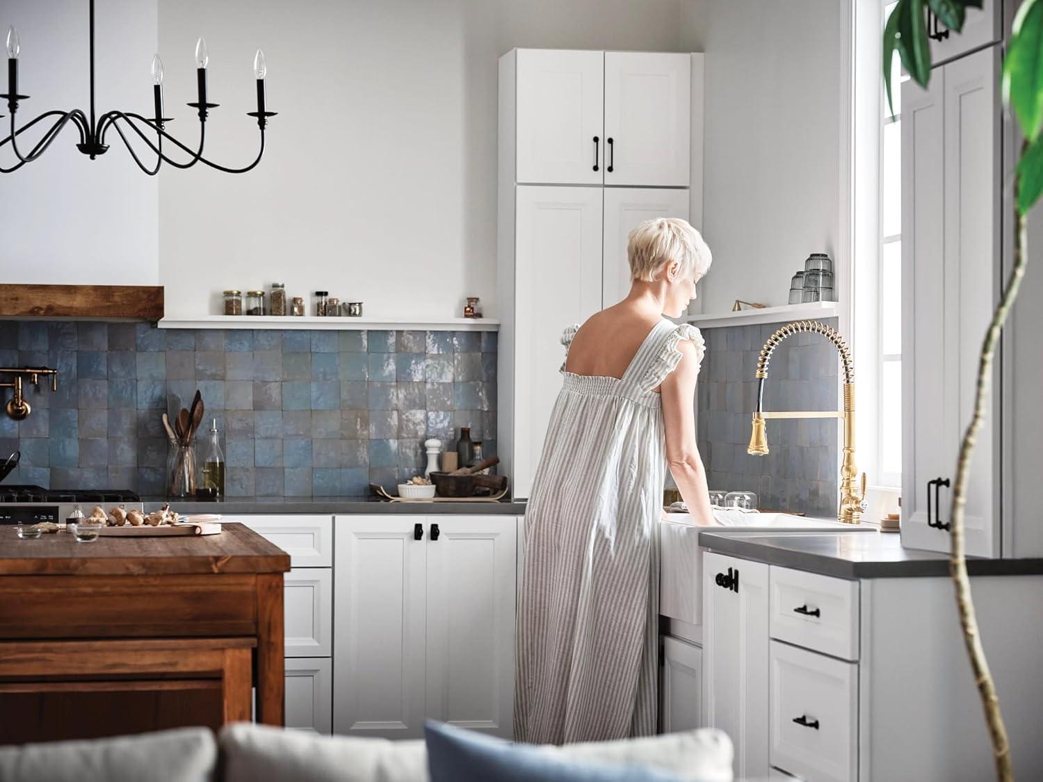 Moen Weymouth Pre-Rinse Spring Pull-Down Single Handle Kitchen Faucet