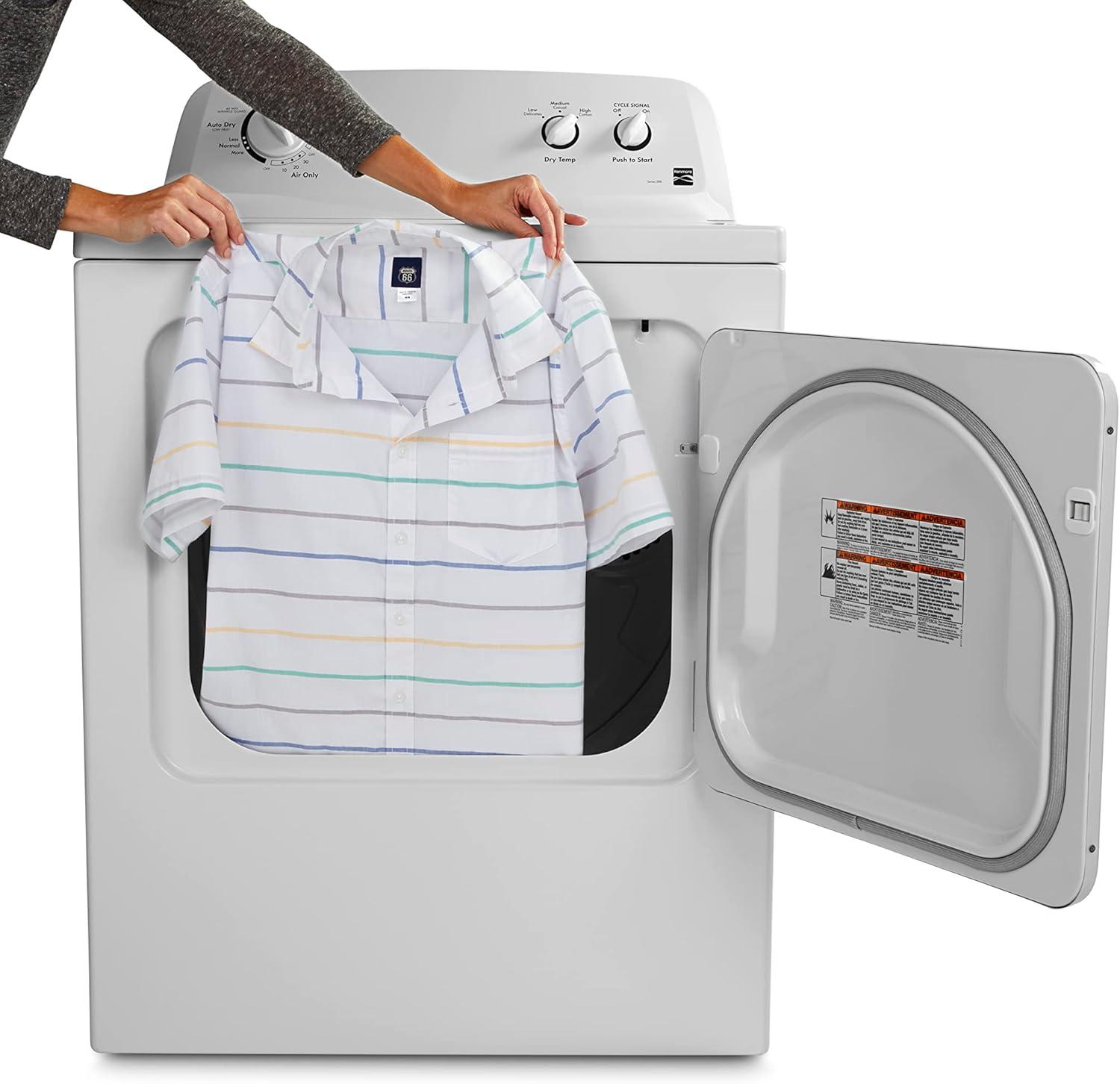 7.0 cu. ft. Electric Dryer w/ Wrinkle Guard - White