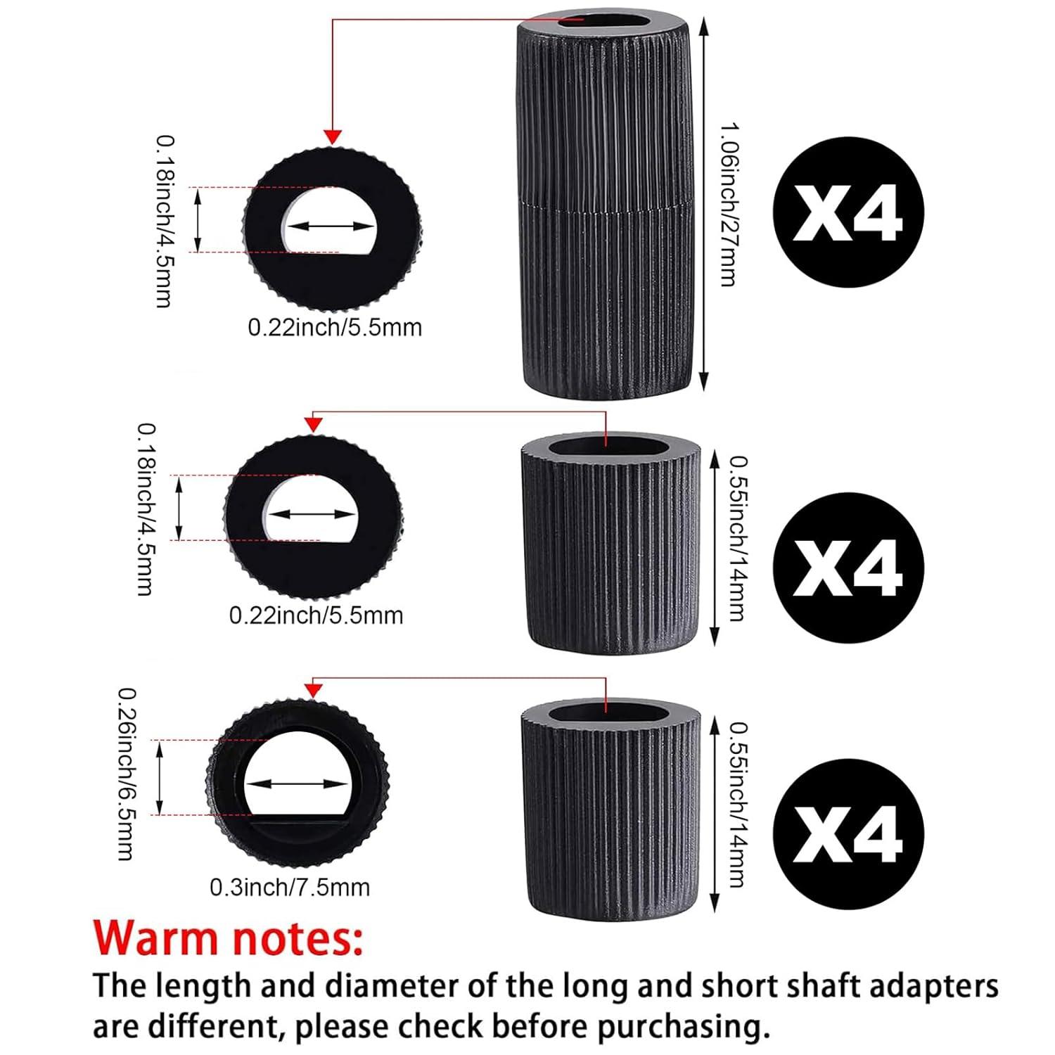 Myenne 4 Pack Oven Control Switch Knobs With 12 Adapters Universal Stove Knobs Replacements Burner Range Knobs For Oven Stove Range Black