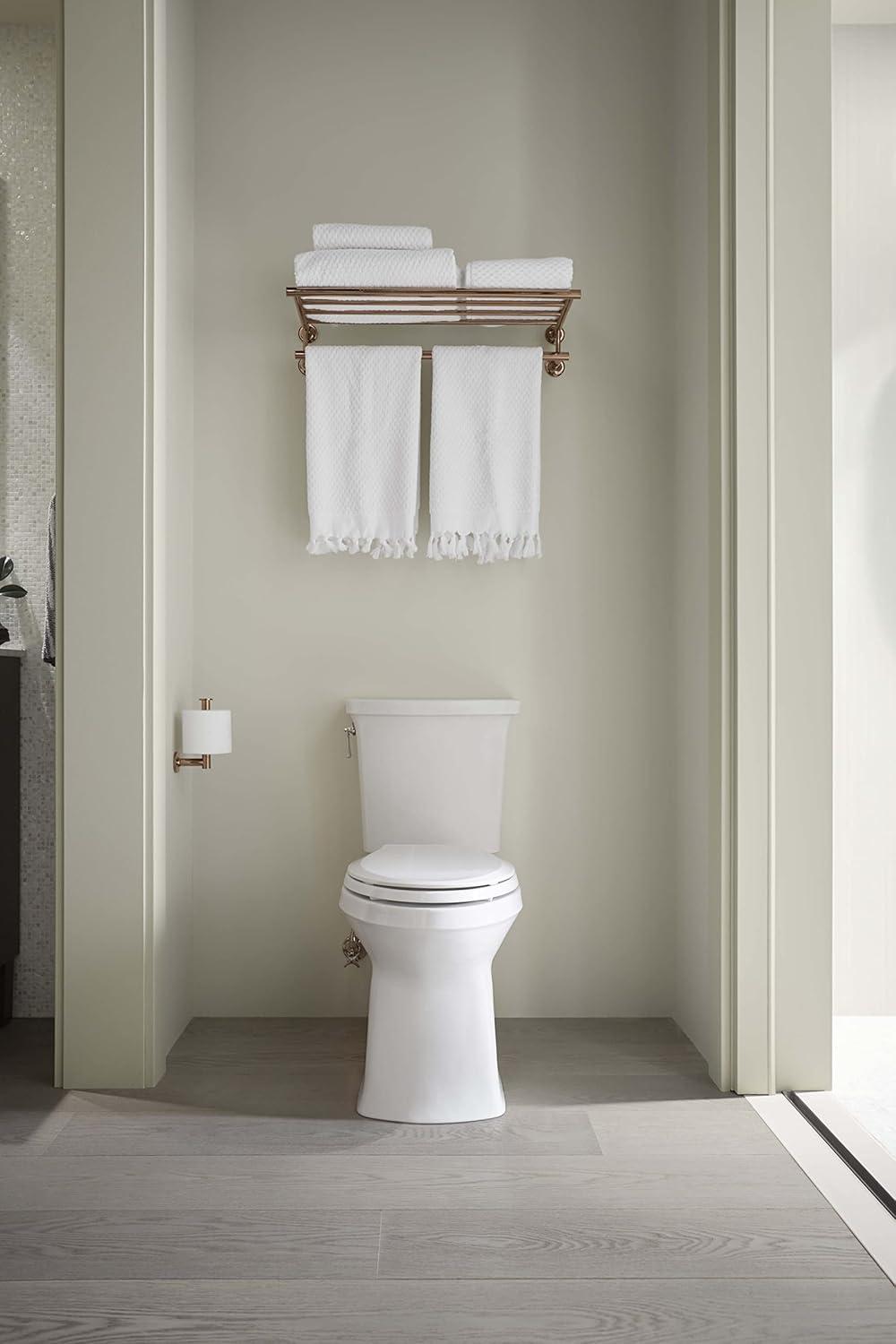 Purist® 24" Hotelier Metal Wall-Mount Bathroom Shelf, Towel Holder
