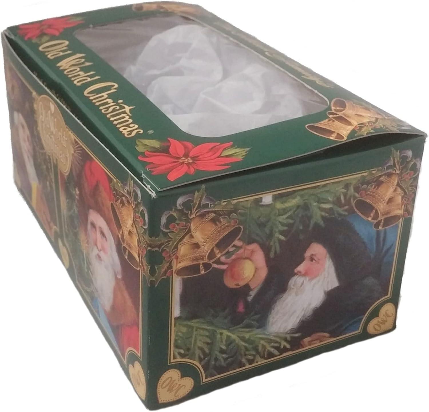 Old World Christmas Glass Blown Christmas Ornament, Orchid (With OWC Gift Box)