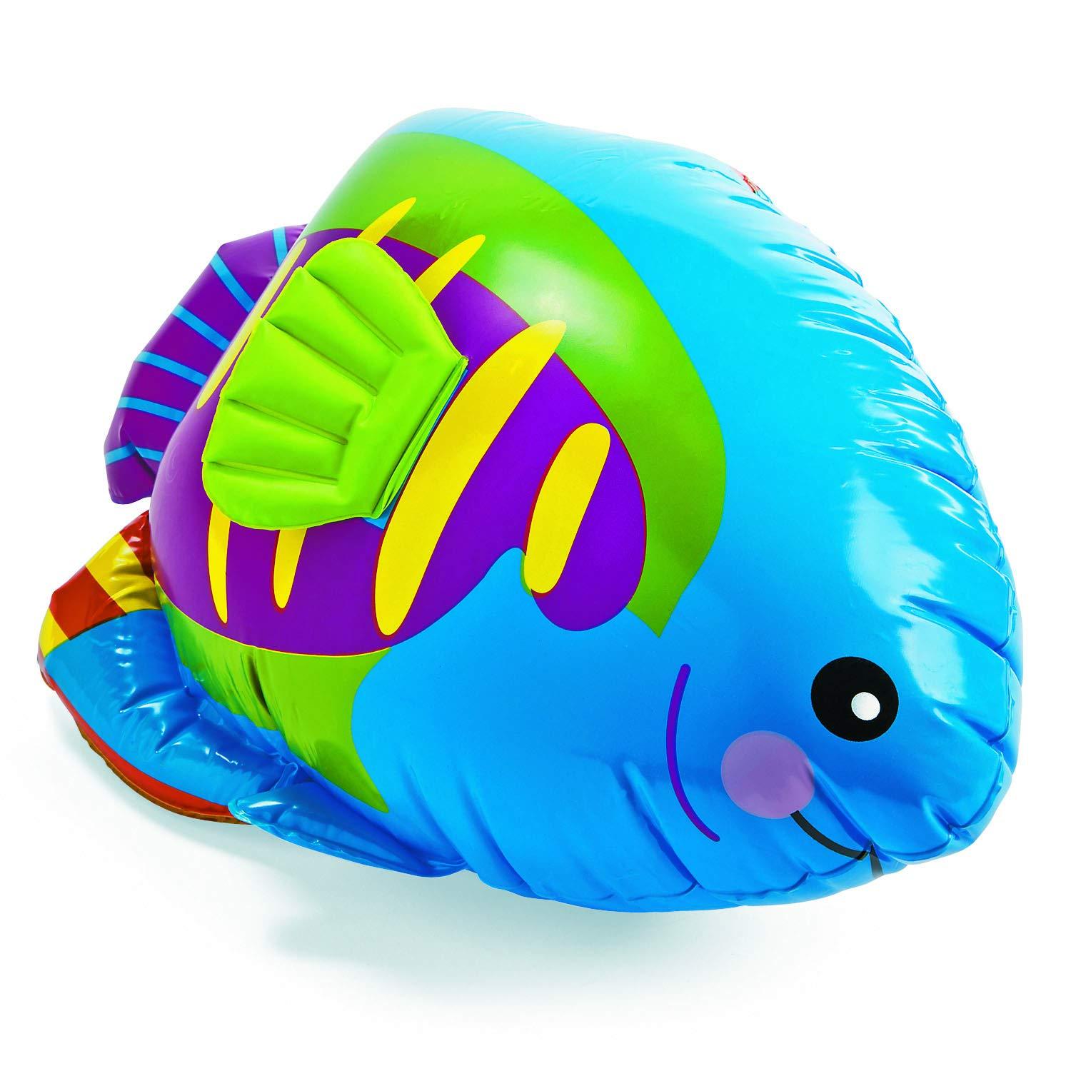 Fun Express Large Under The Sea Inflatables Party Favors and Decor, Includes a Whale, Dolphin, Octopus, Shark, Rainbow Fish, and Sea Horse - VBS Vacation Bible School Supplies/Decor 6 Pieces