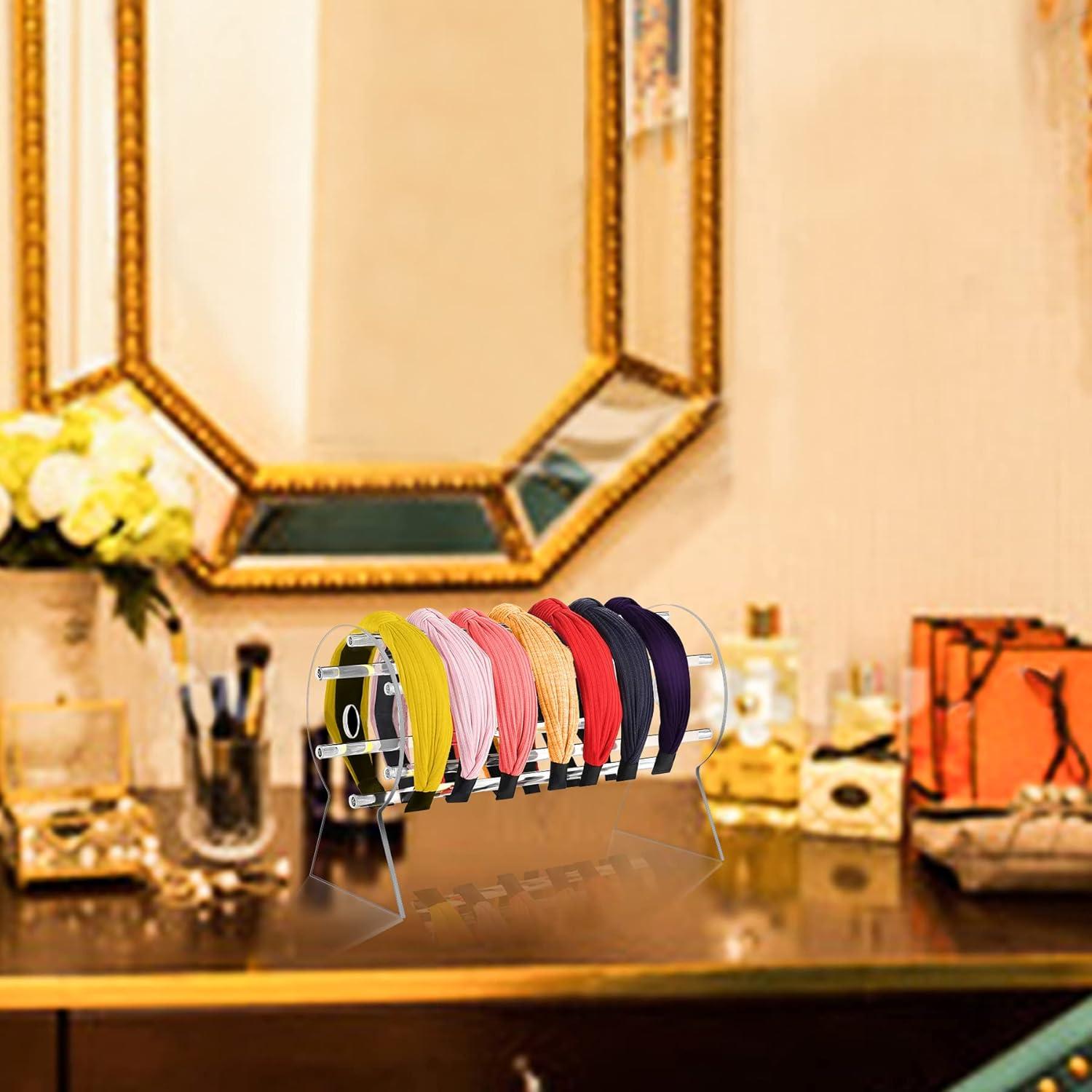 Headband Holder,Hairband Display Stand, Clear Jewelry Organizer for Girl Women Gifts, The Perfect Headband Display Organizer