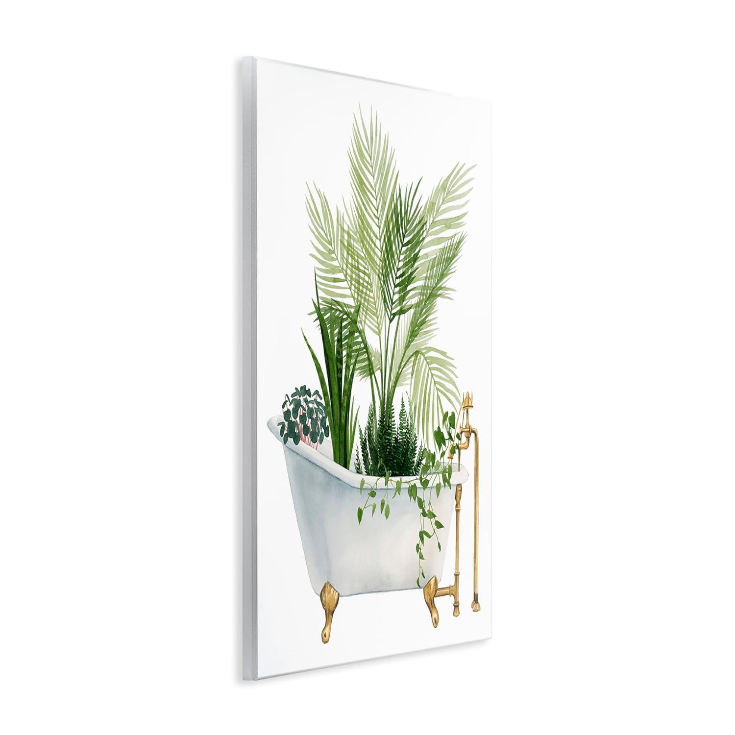 Stupell Industries Various Plants Greenery Vintage Tub Graphic Art Unframed Art Print Wall Art, Design by Grace Popp