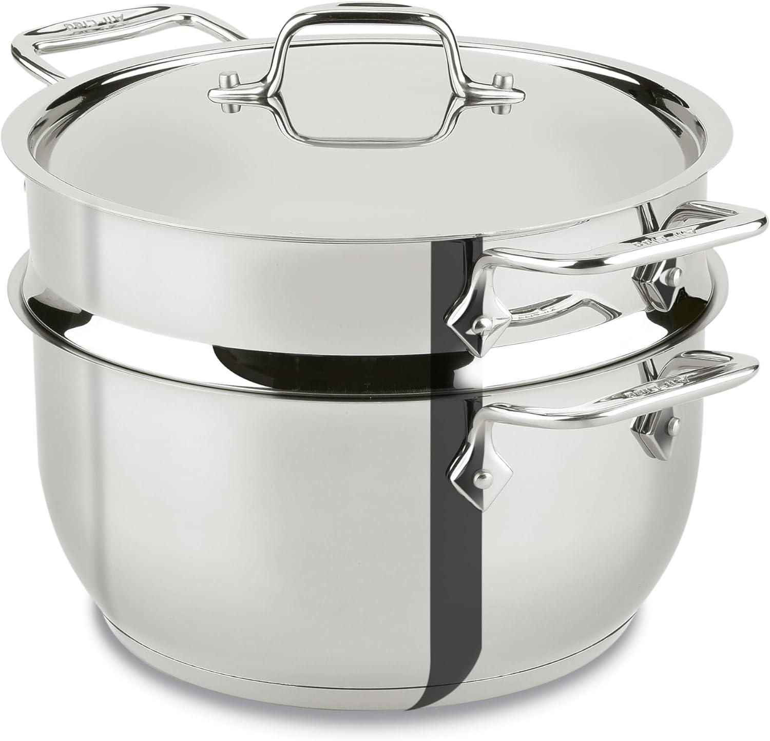 All-Clad 5 Quart Stainless Steel Induction Steamer Pot