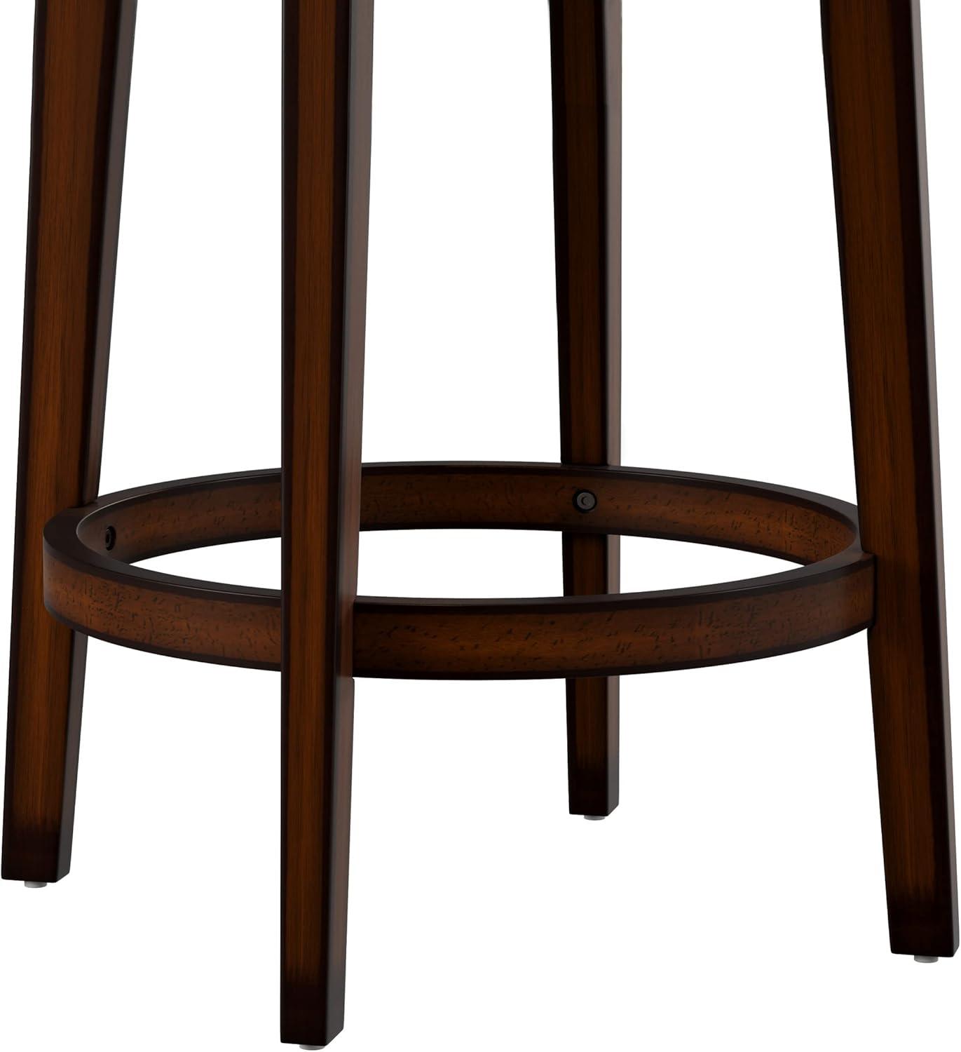 Hillsdale Furniture Victoria Wood Counter Height Swivel Stool, Dark Chestnut