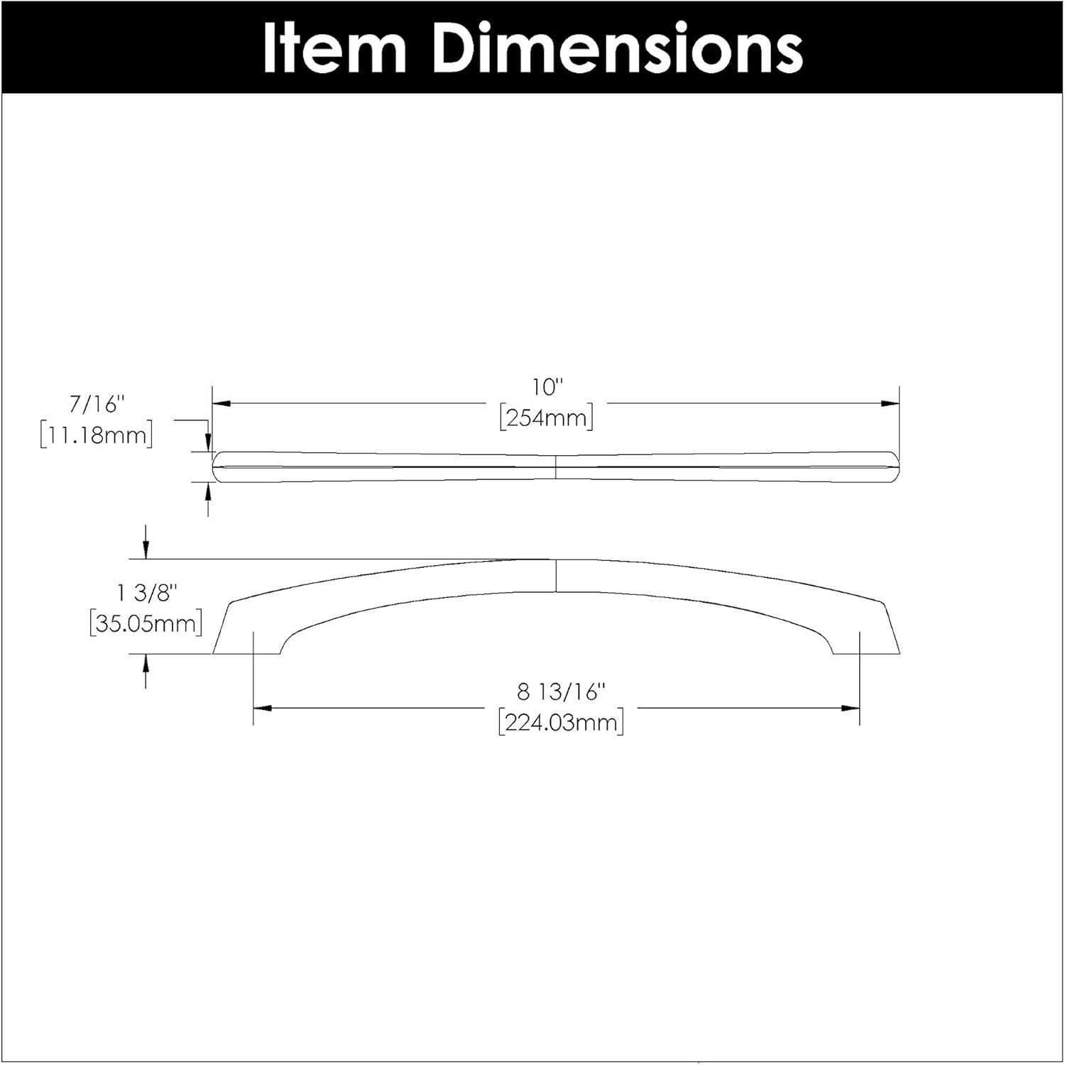 Greenwich Kitchen Cabinet Handles, Solid Core Drawer Pulls for Cabinet Doors, 8-13/16" (224mm)