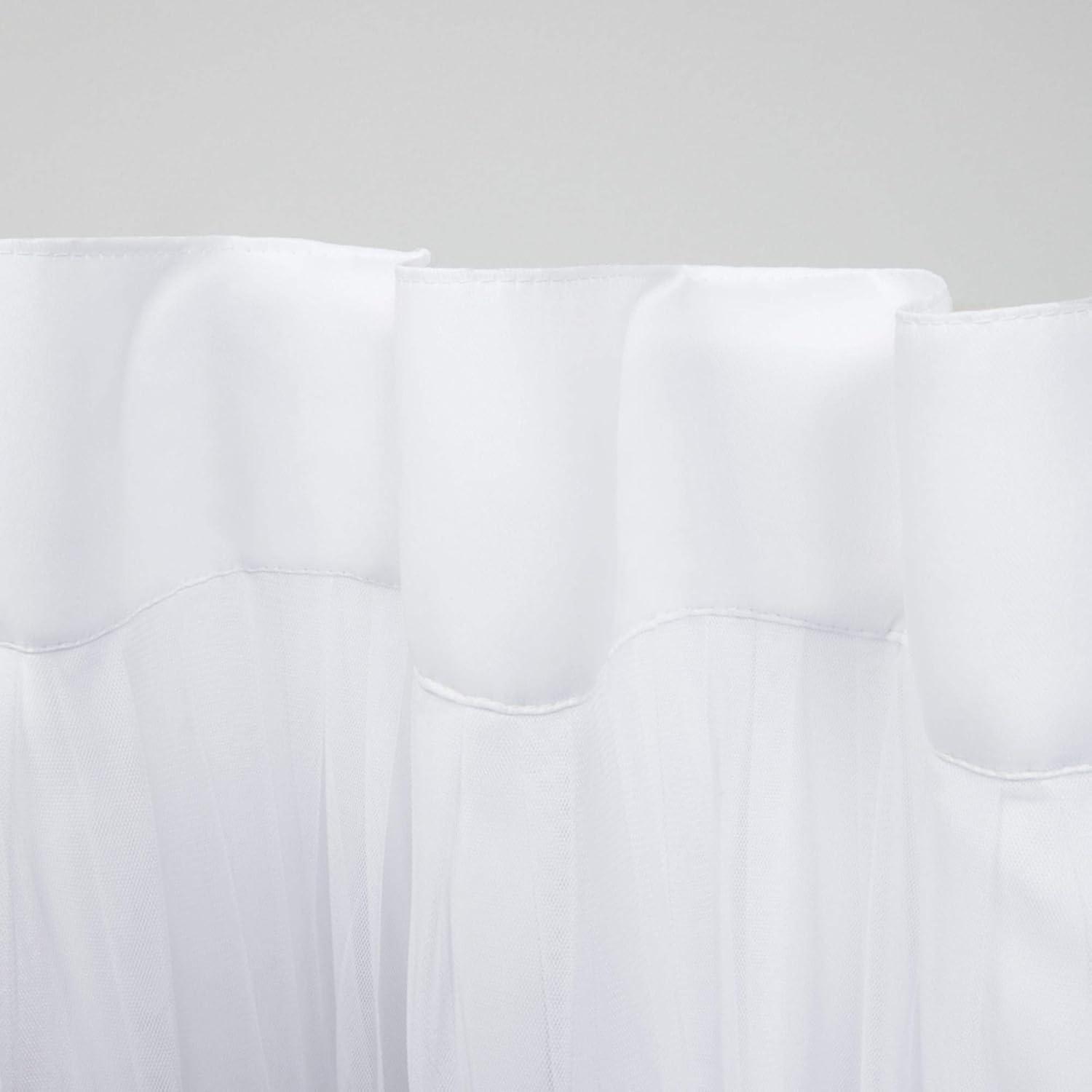 Amalgamated Textiles Exclusive Home Catarina Layered Solid Room Darkening and Sheer Hidden Tab/Rod Pocket Top Curtain Panel Pair (Set of 2)