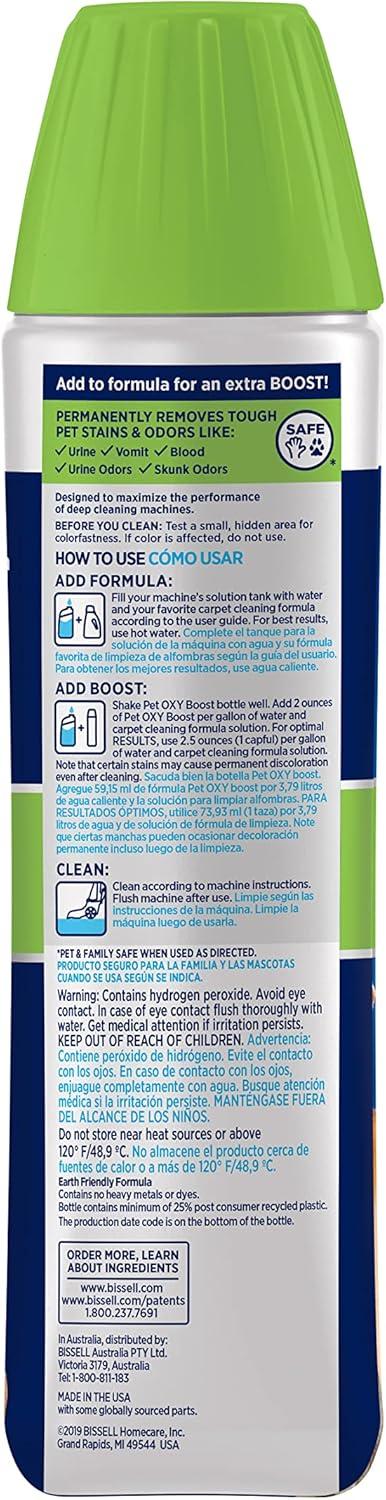 BISSELL Pet Oxy BOOST 16oz. Enhancing Carpet & Upholstery Formula - 16131: Non-Toxic Cleaner, Stain Remover, Fresh Scent
