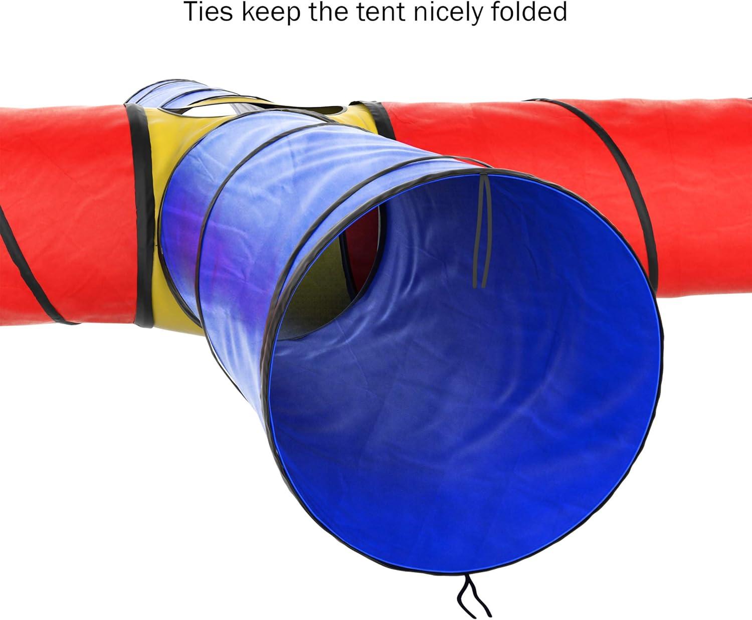 Multicolor 4-Way Pop Up Kids Play Tunnel Tent